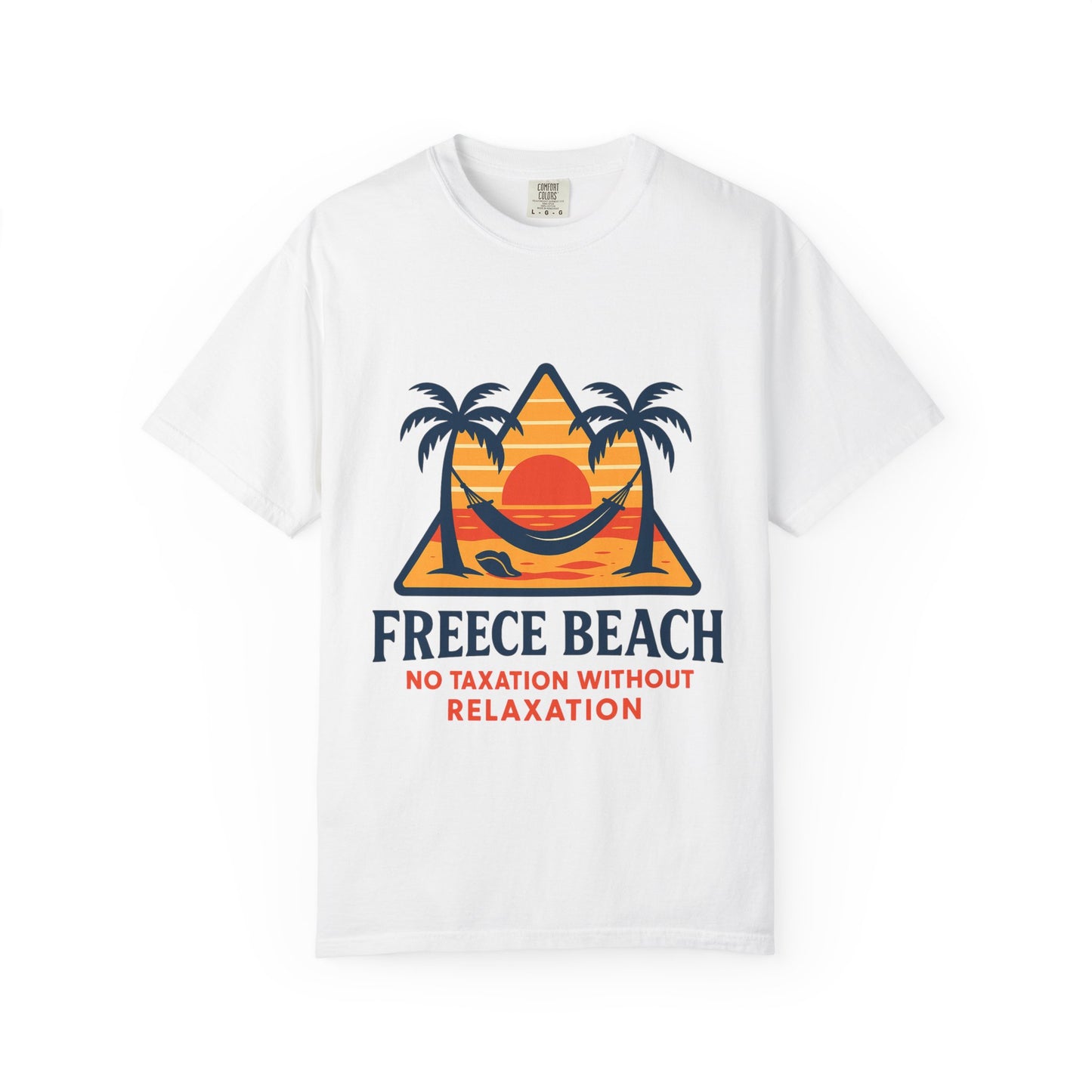 Freece Beach “No Taxation Without Relaxation” Sunset Tee