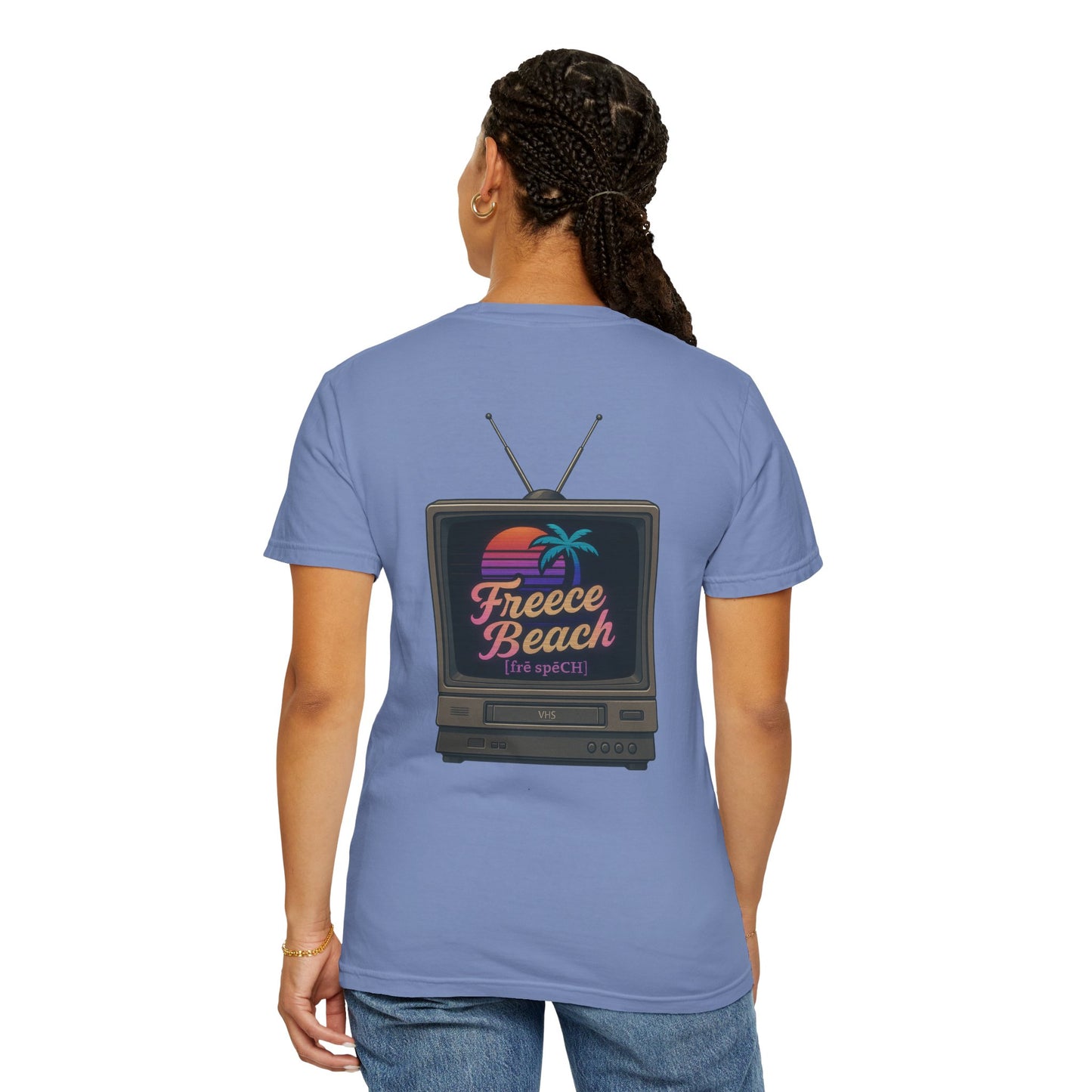 Vintage Beach TV Graphic Tee, Retro Style T-shirt