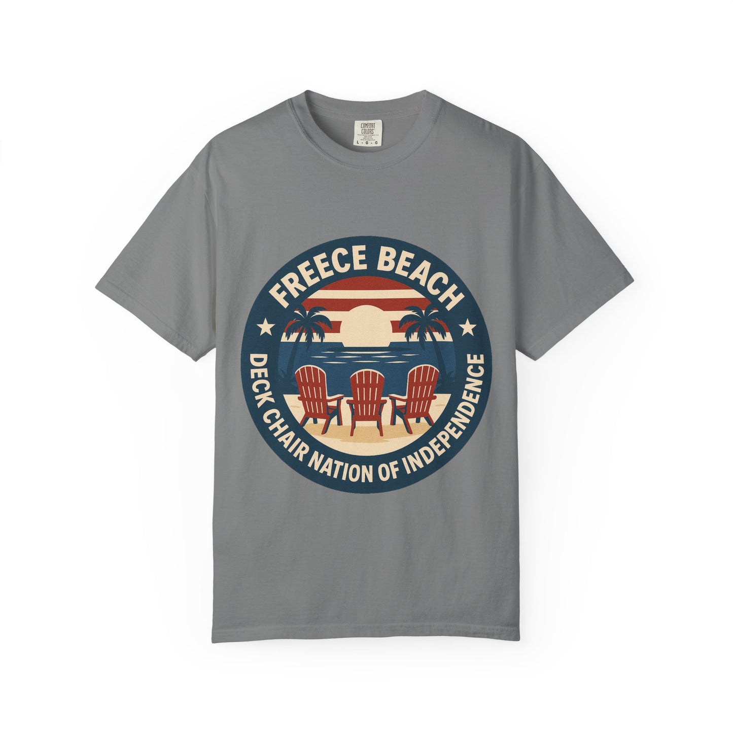 Freece Beach “Deck Chair Nation of Independence” Tee - Patriotic Edition