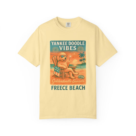 Freece Beach Goldendoodle Sunsets Tee