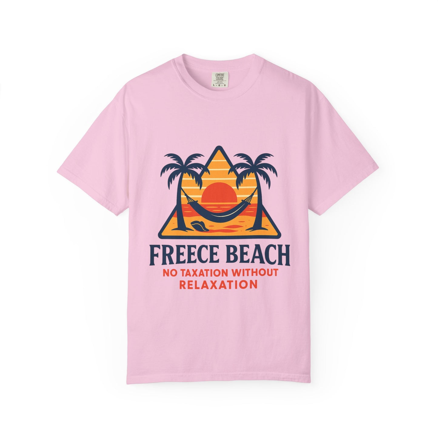 Freece Beach “No Taxation Without Relaxation” Sunset Tee