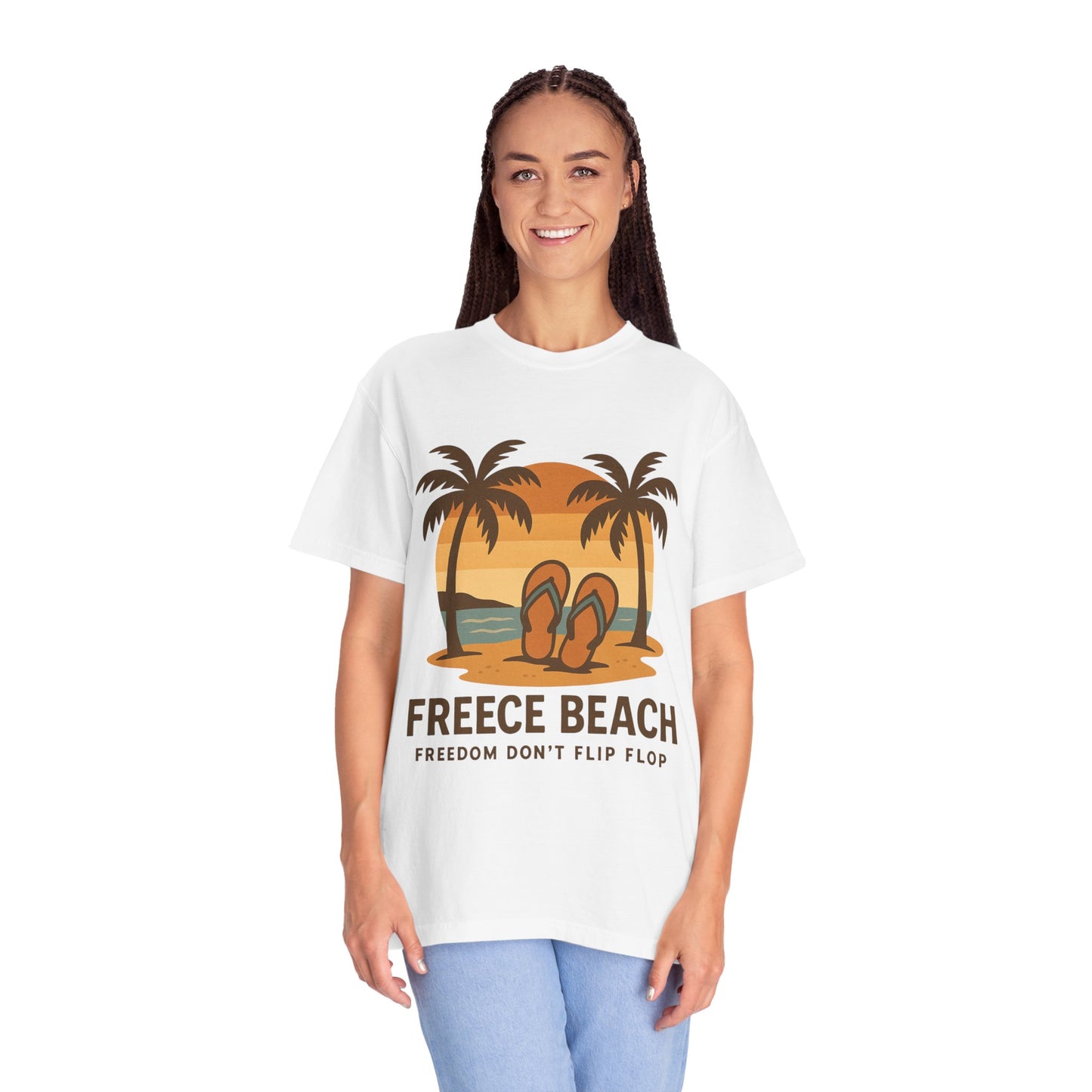 Freece Beach “Freedom Don’t Flip Flop” Tee