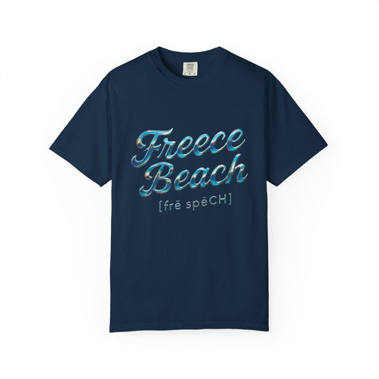 Freece Beach Graphic T-Shirt — Chrome Logo Tee