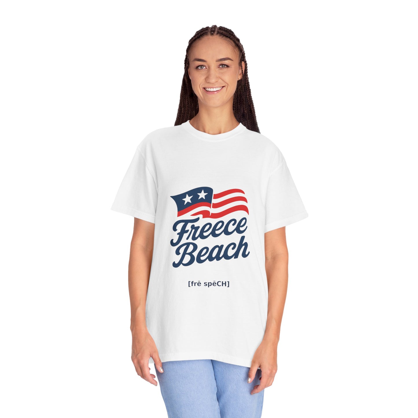 Patriotic Freece Beach T Shirt