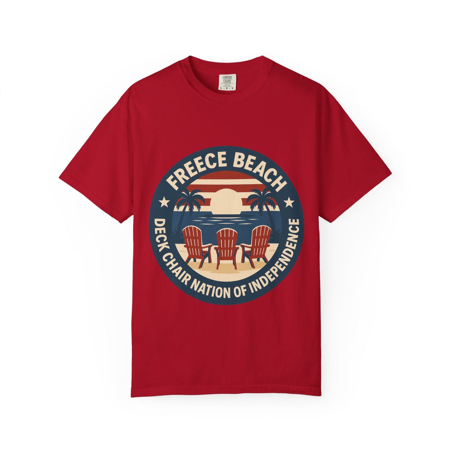 Freece Beach “Deck Chair Nation of Independence” Tee - Patriotic Edition