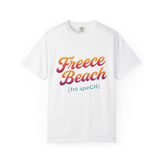 Freece Beach Graphic T‑Shirt — Neon Heat Logo Tee