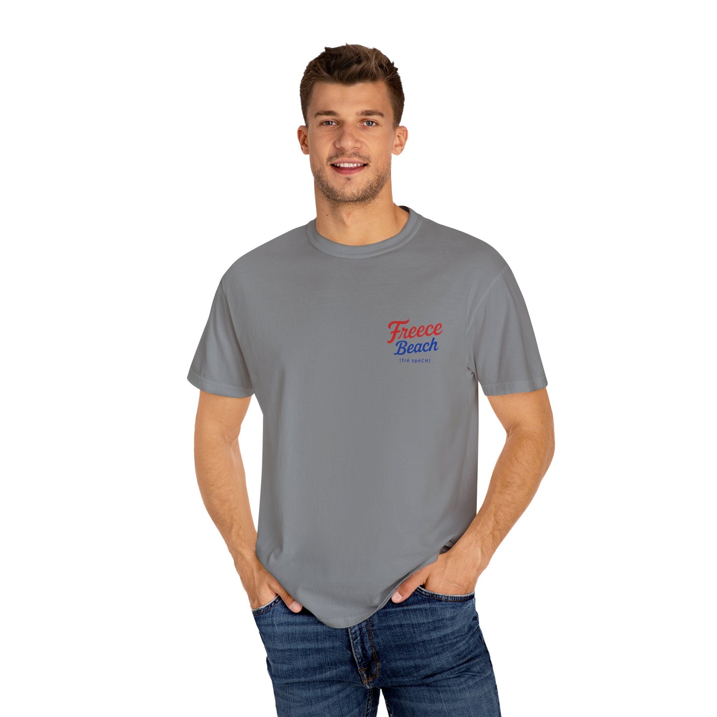 Freece Beach “Sunset & Sparks” Tee - Patriotic Edition