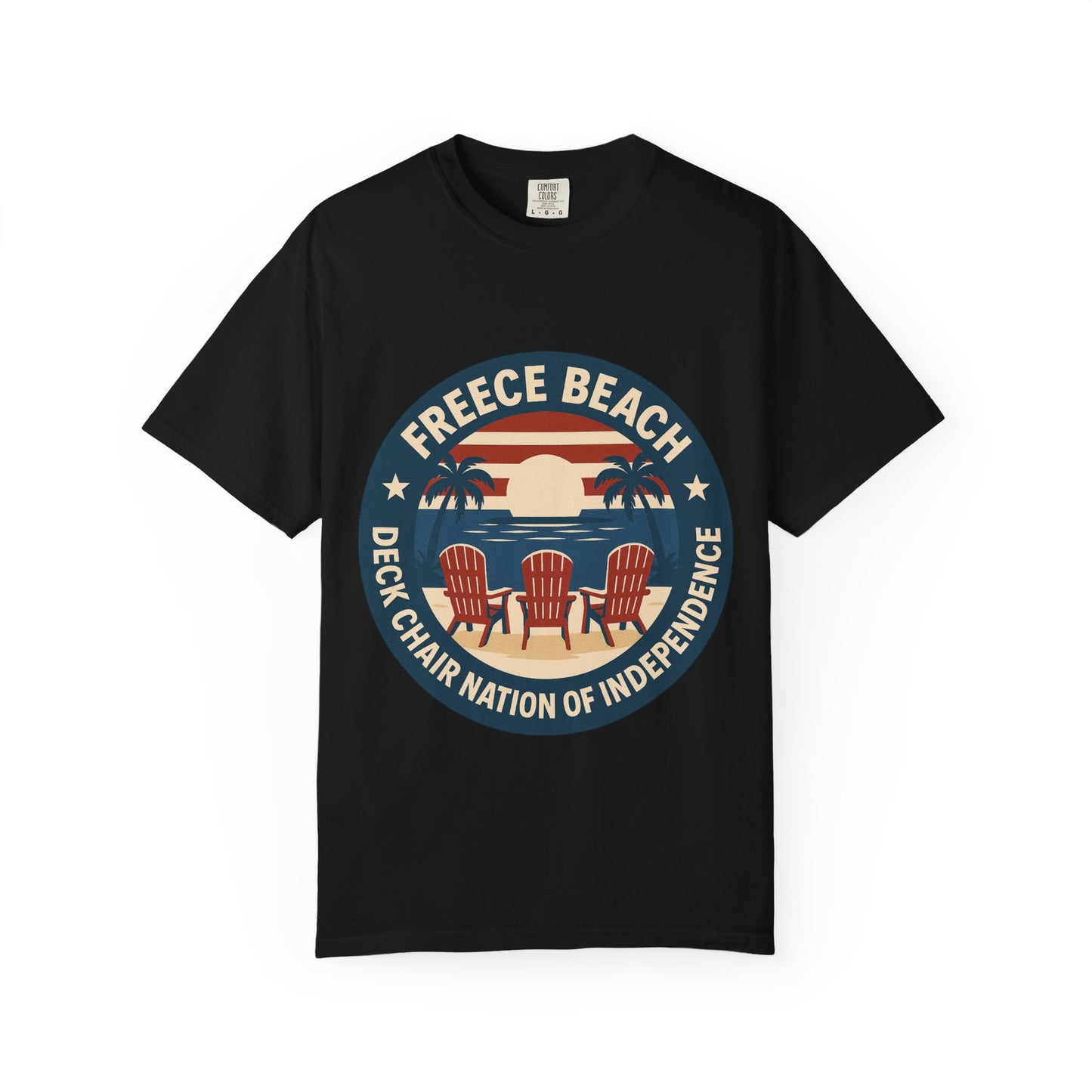 Freece Beach “Deck Chair Nation of Independence” Tee - Patriotic Edition