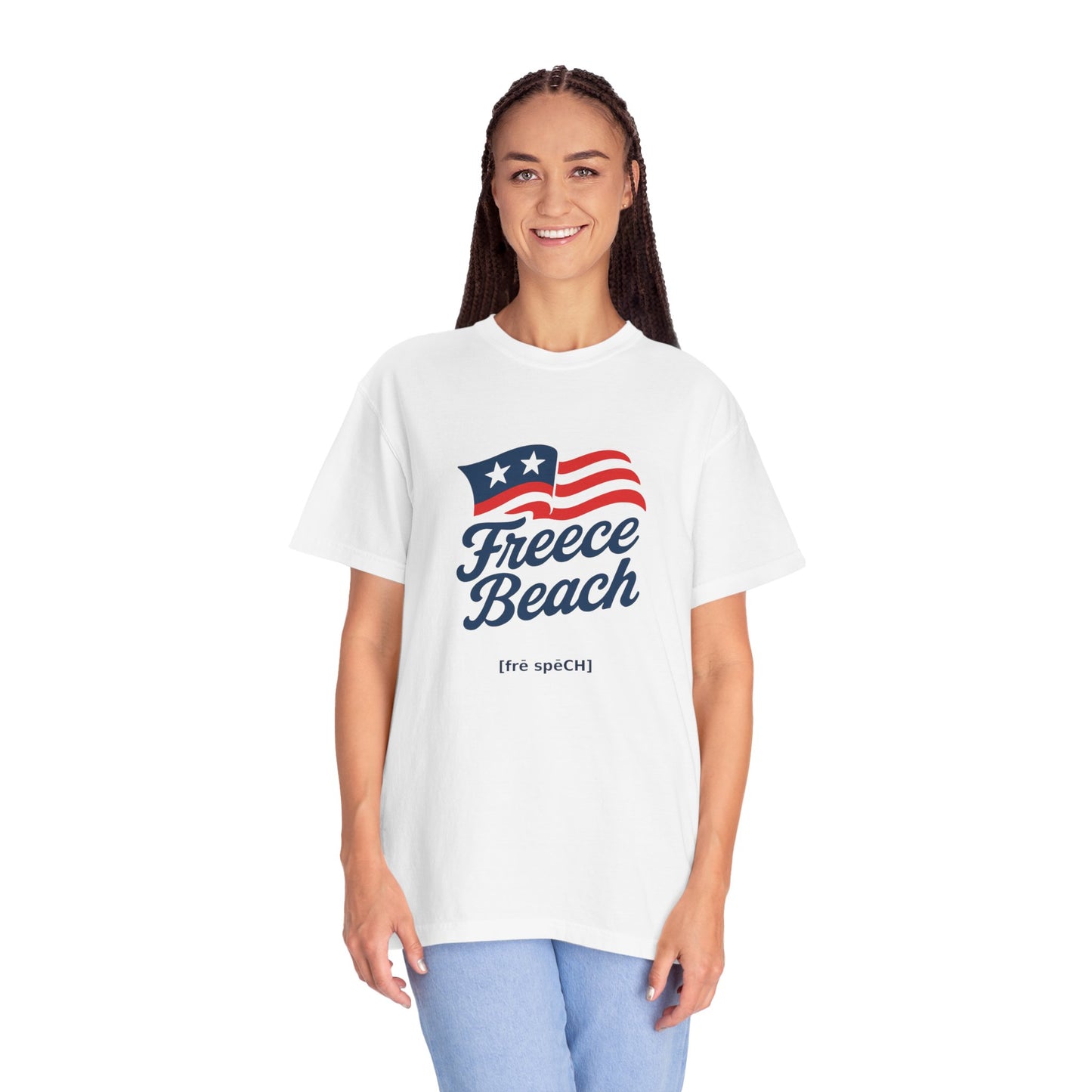 Patriotic Freece Beach T Shirt