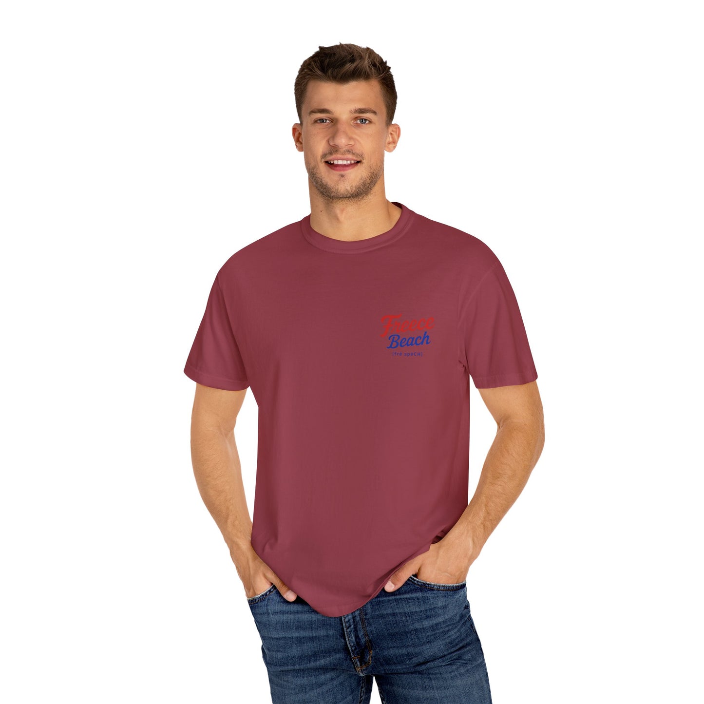 Freece Beach “Sunset & Sparks” Tee - Patriotic Edition