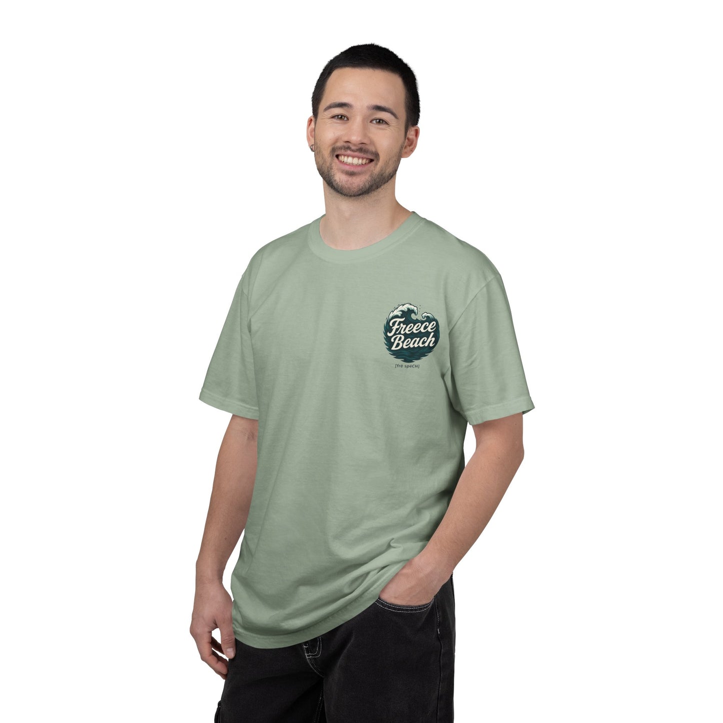 Freece Beach Graphic T-Shirt — Rolling Surf Logo Tee