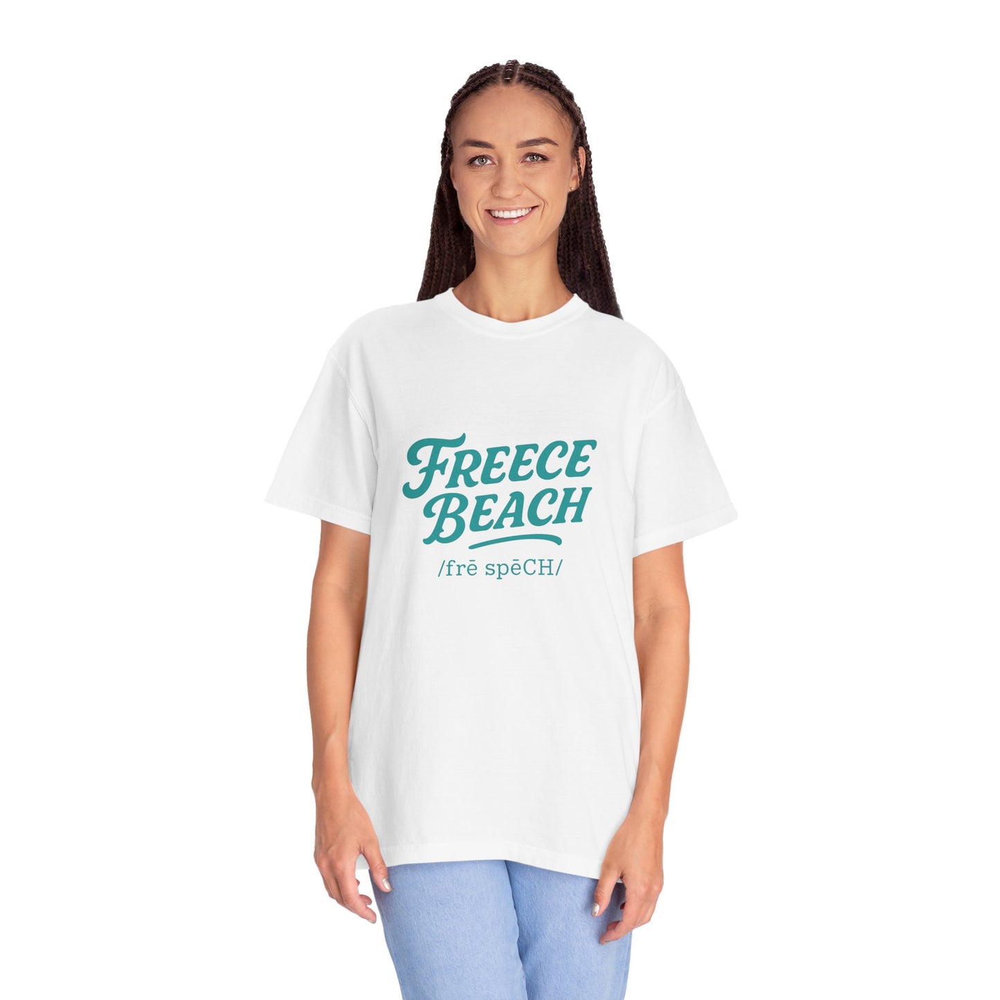 Freece Beach Graphic T-Shirt - Teal Logo Tee