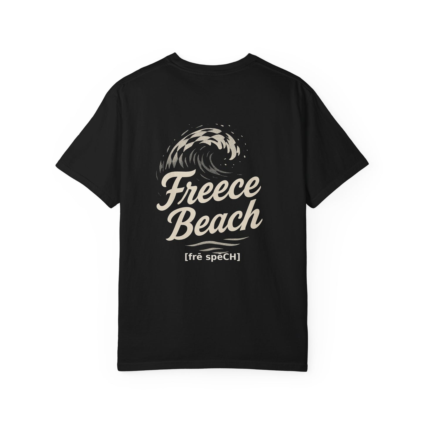 Freece Beach Graphic T-Shirt – Checkered Wave Logo Tee