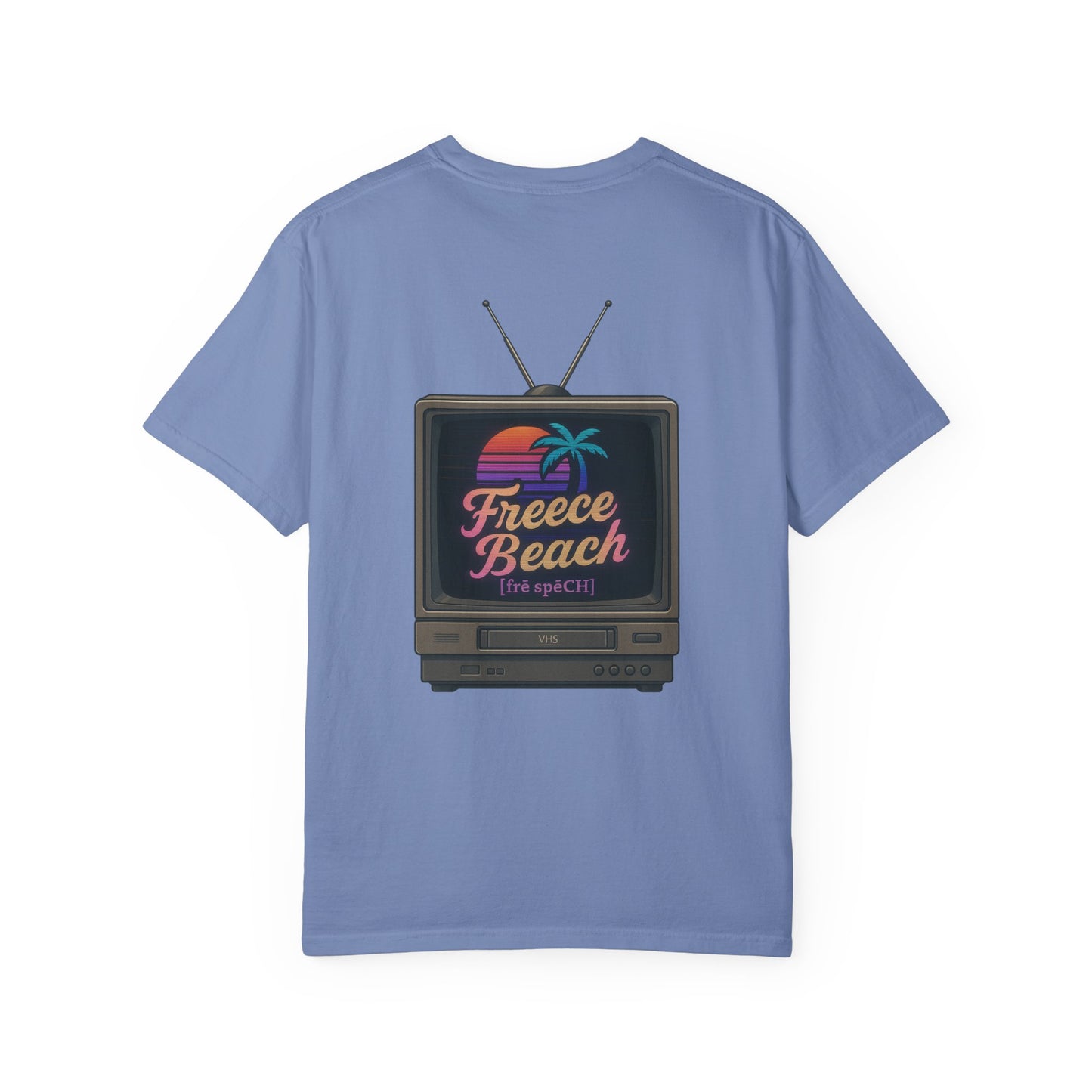 Freece Beach Graphic T-Shirt - Retro TV Logo Tee