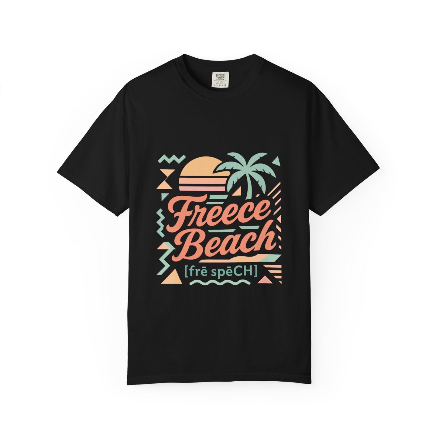 Freece Beach Graphic T-Shirt - Pastel Geometry Logo