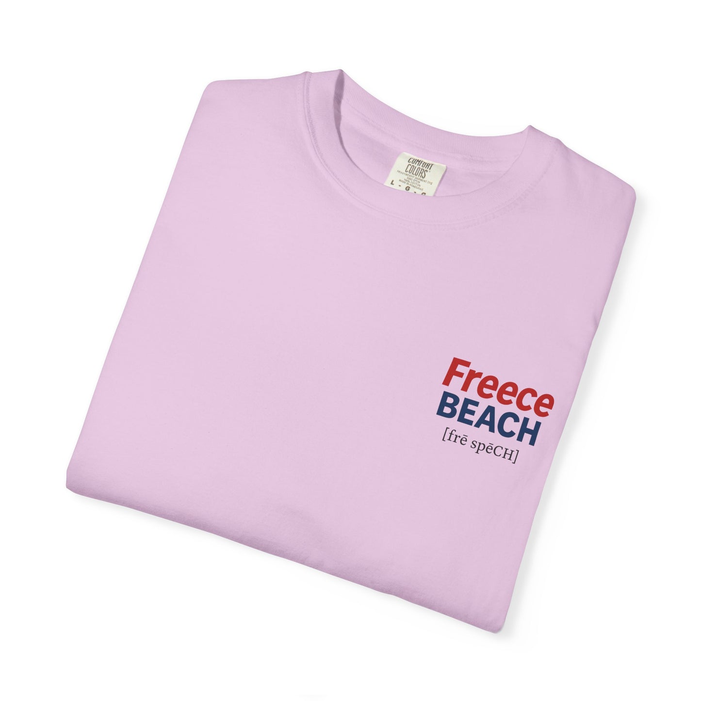 Freece Beach Graphic T-shirt - Bold Patriotic Logo
