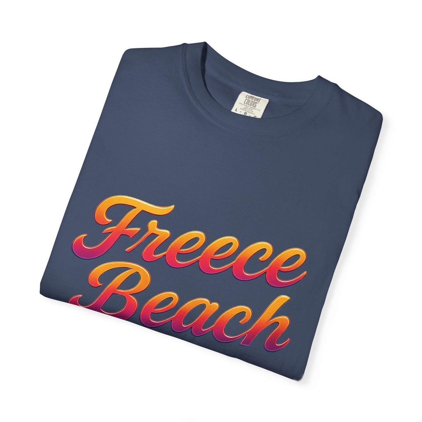 Freece Beach Graphic T‑Shirt — Neon Heat Logo Tee