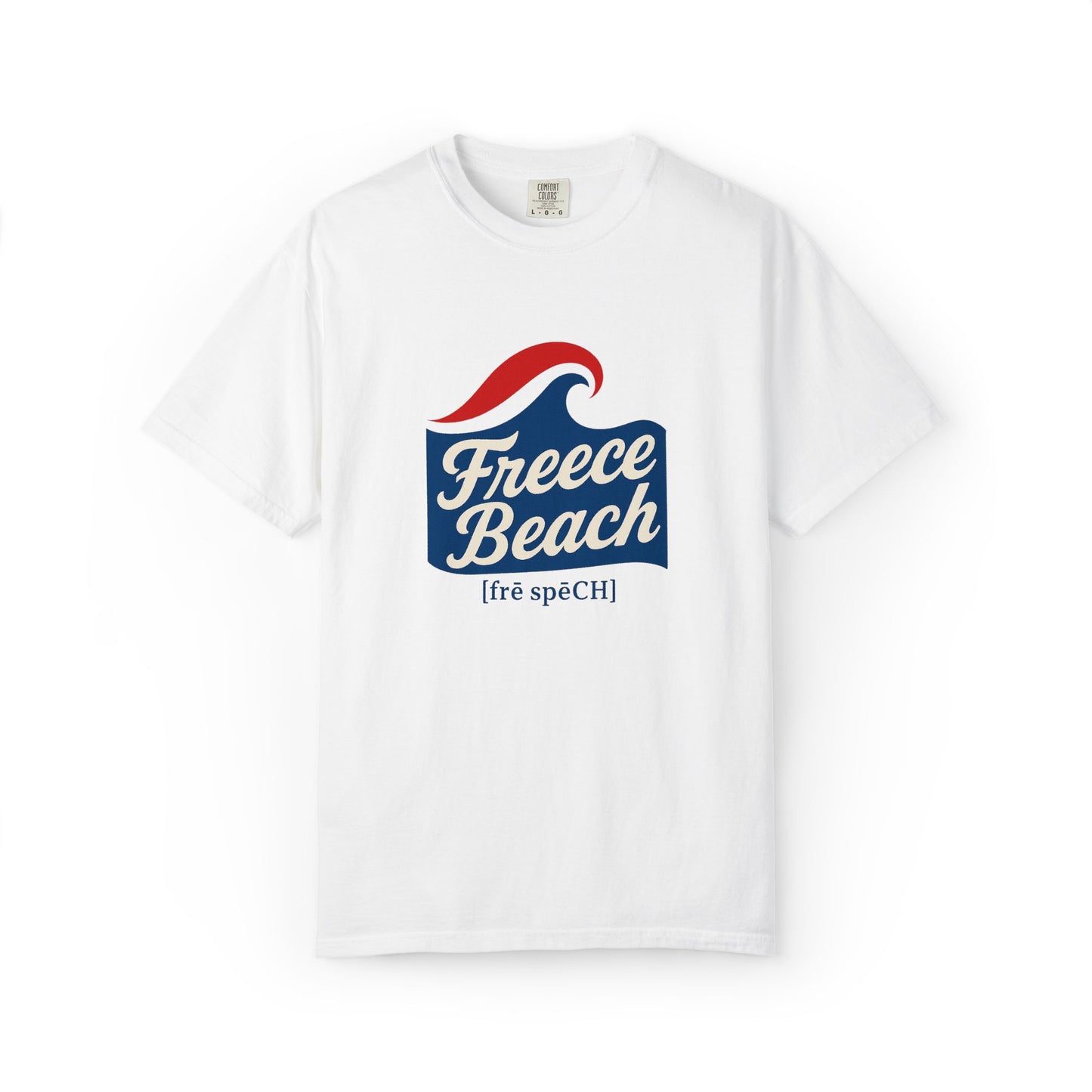 Freece Beach Graphic T-Shirt - Classic Waves  Logo Tee
