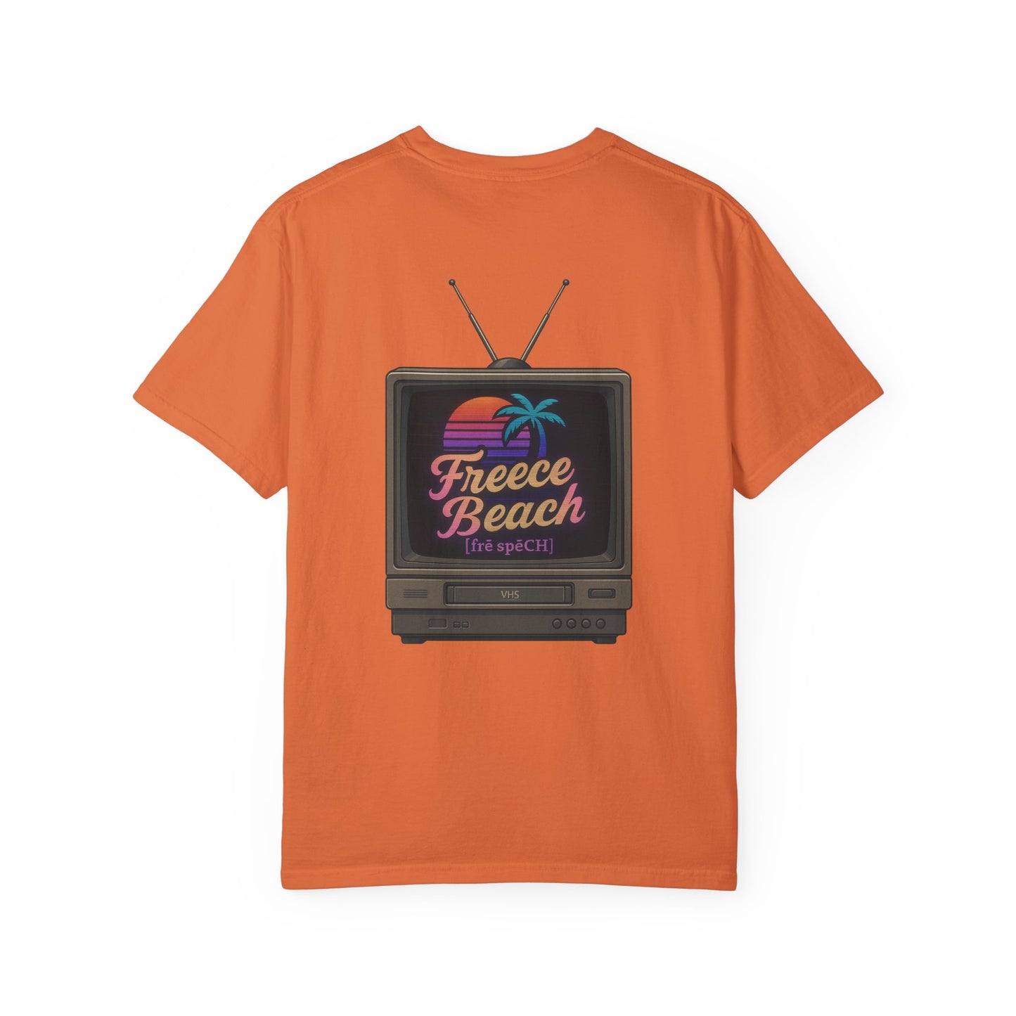 Freece Beach Graphic T-Shirt - Retro TV Logo Tee