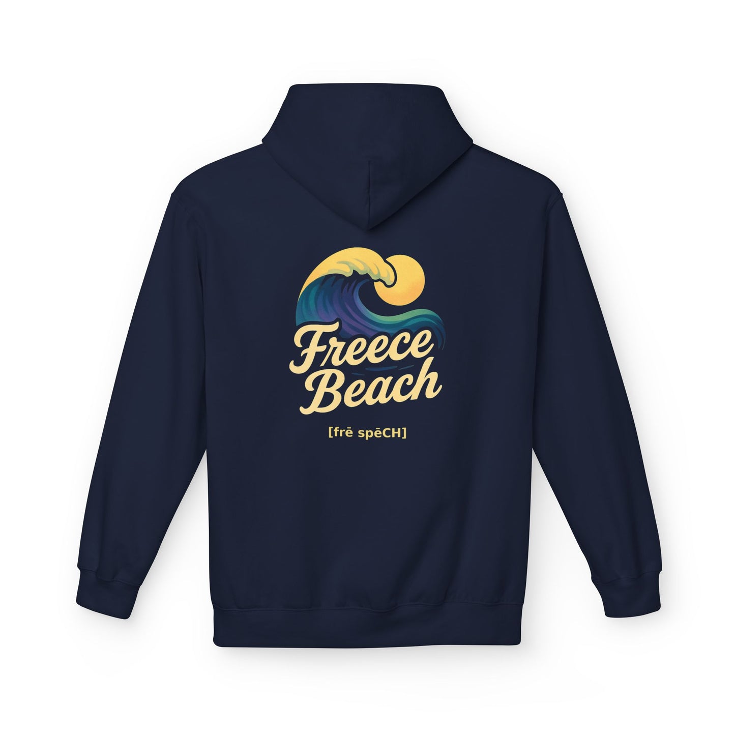 Freece Beach Hoodie - Midnight Wave Logo Pullover