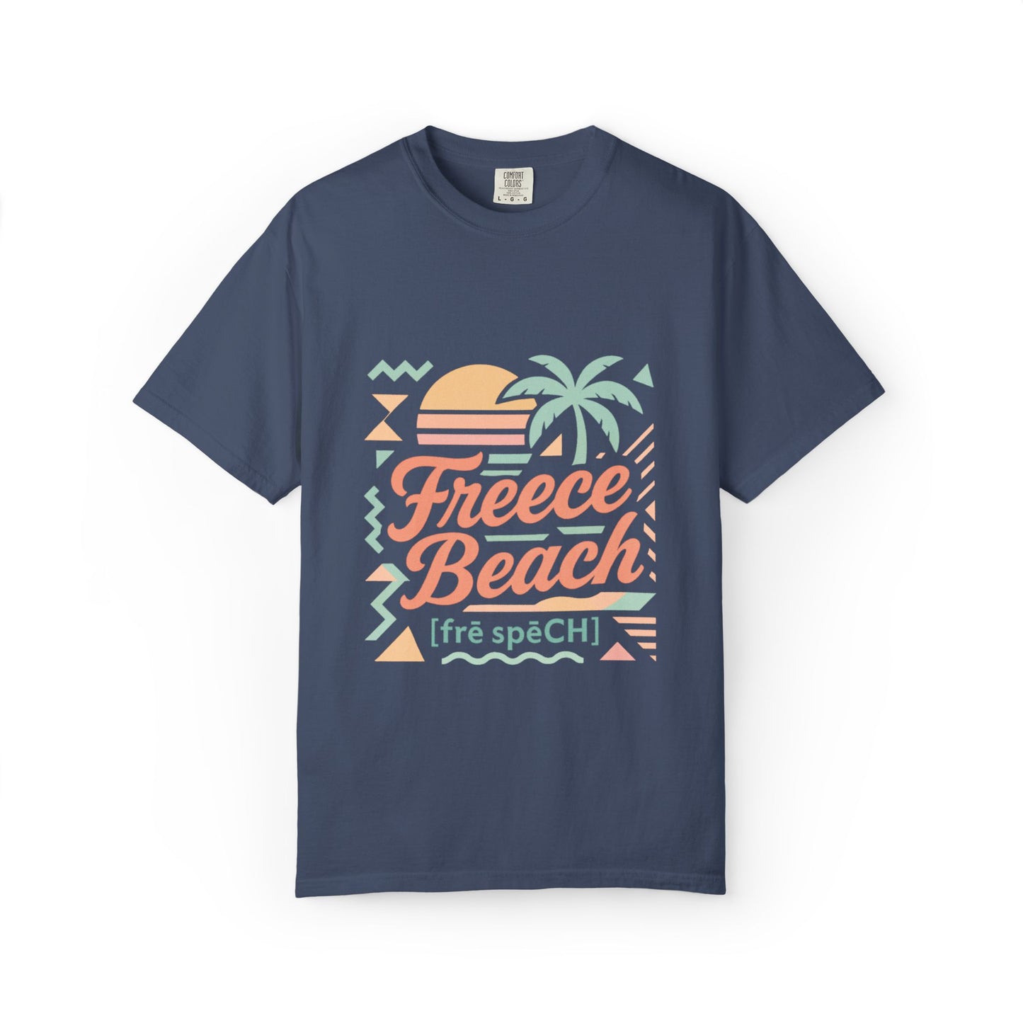 Freece Beach Graphic T-Shirt - Pastel Geometry Logo