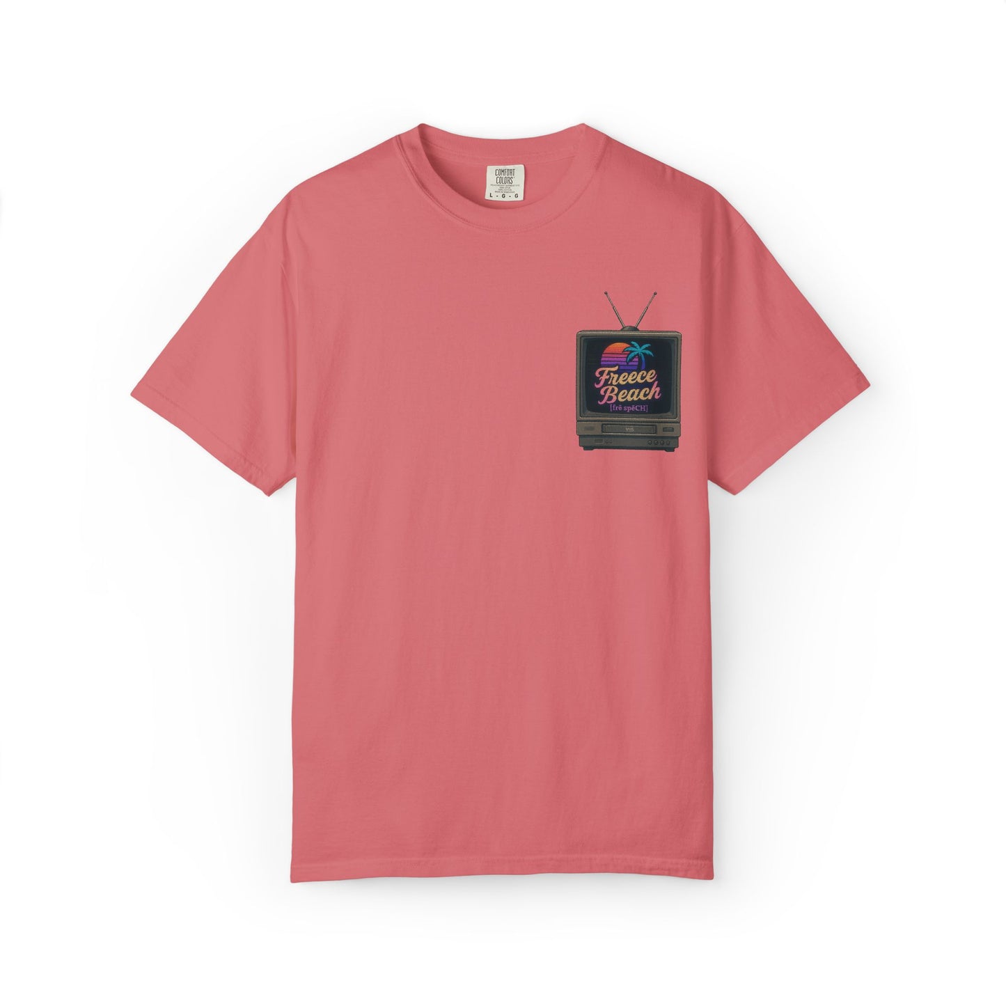 Freece Beach Graphic T-Shirt - Retro TV Logo Tee