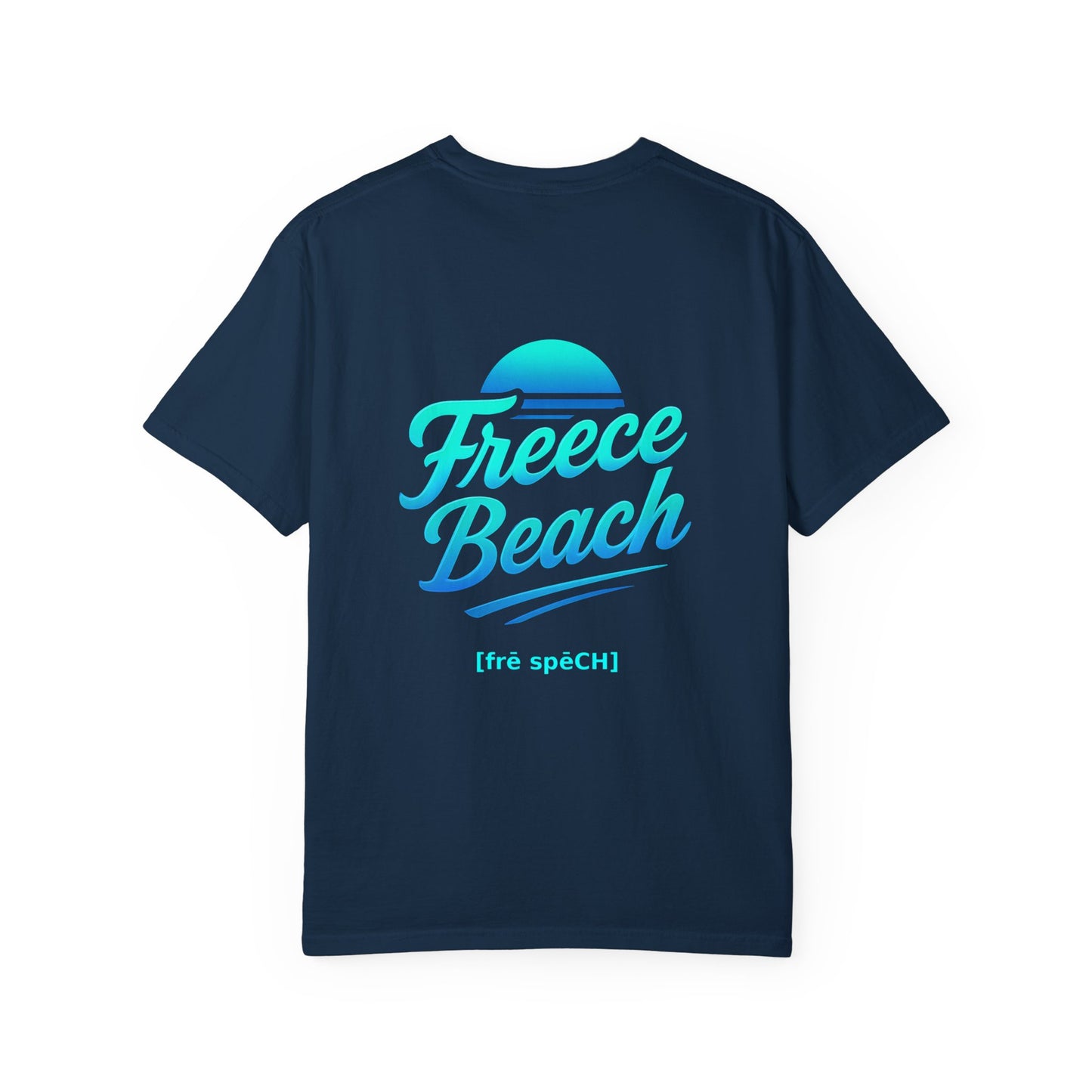 Freece Beach Graphic T-Shirt – Cool Neon Logo Tee