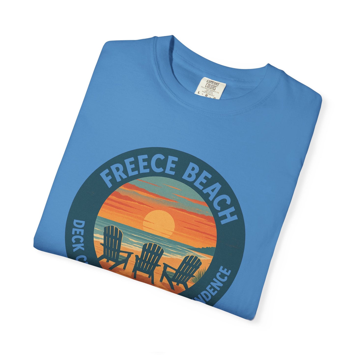 Freece Beach Graphic T-Shirt - Deck Chair Nation of Independence
