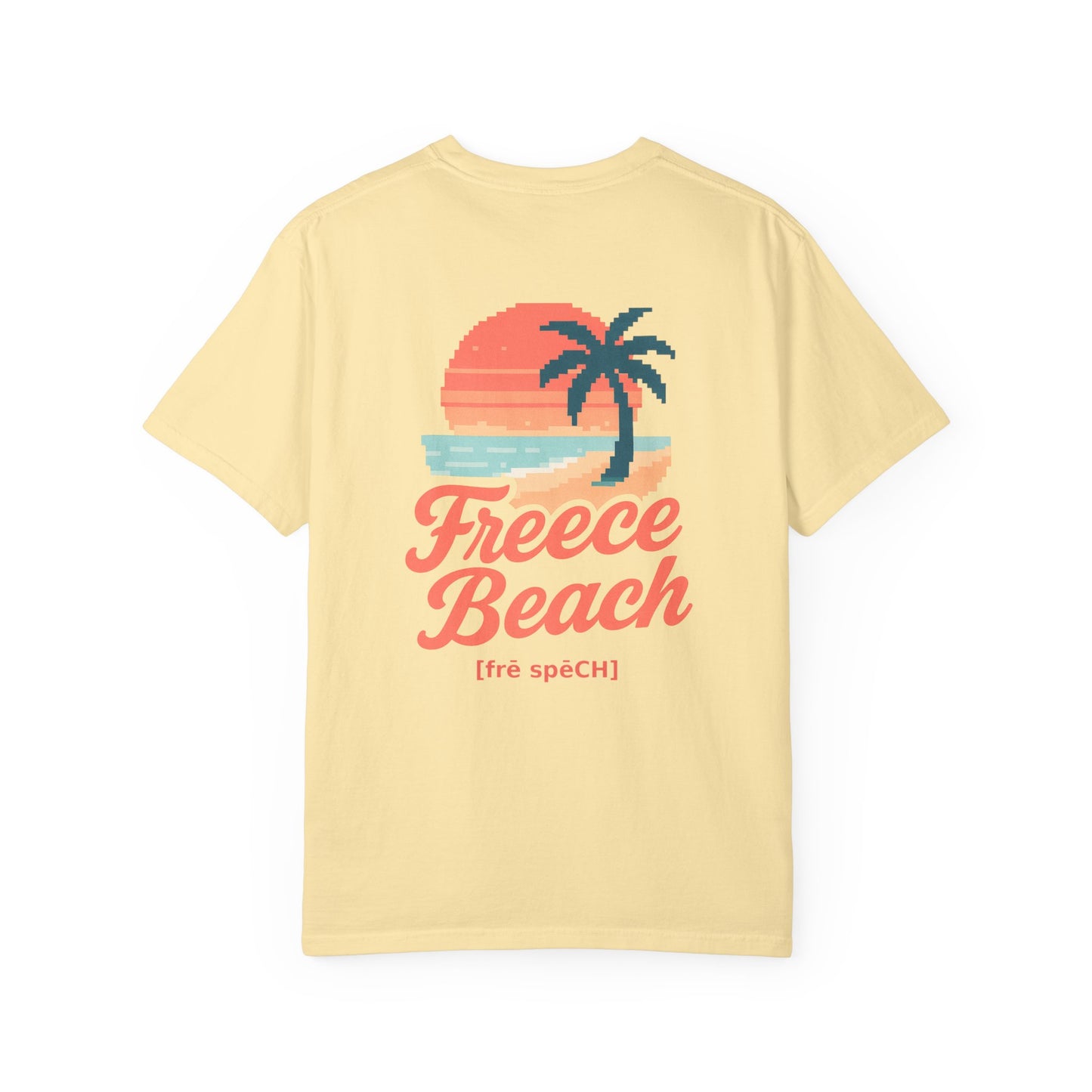 Freece Beach Graphic T-Shirt — Retro Palm Tree Logo Tee