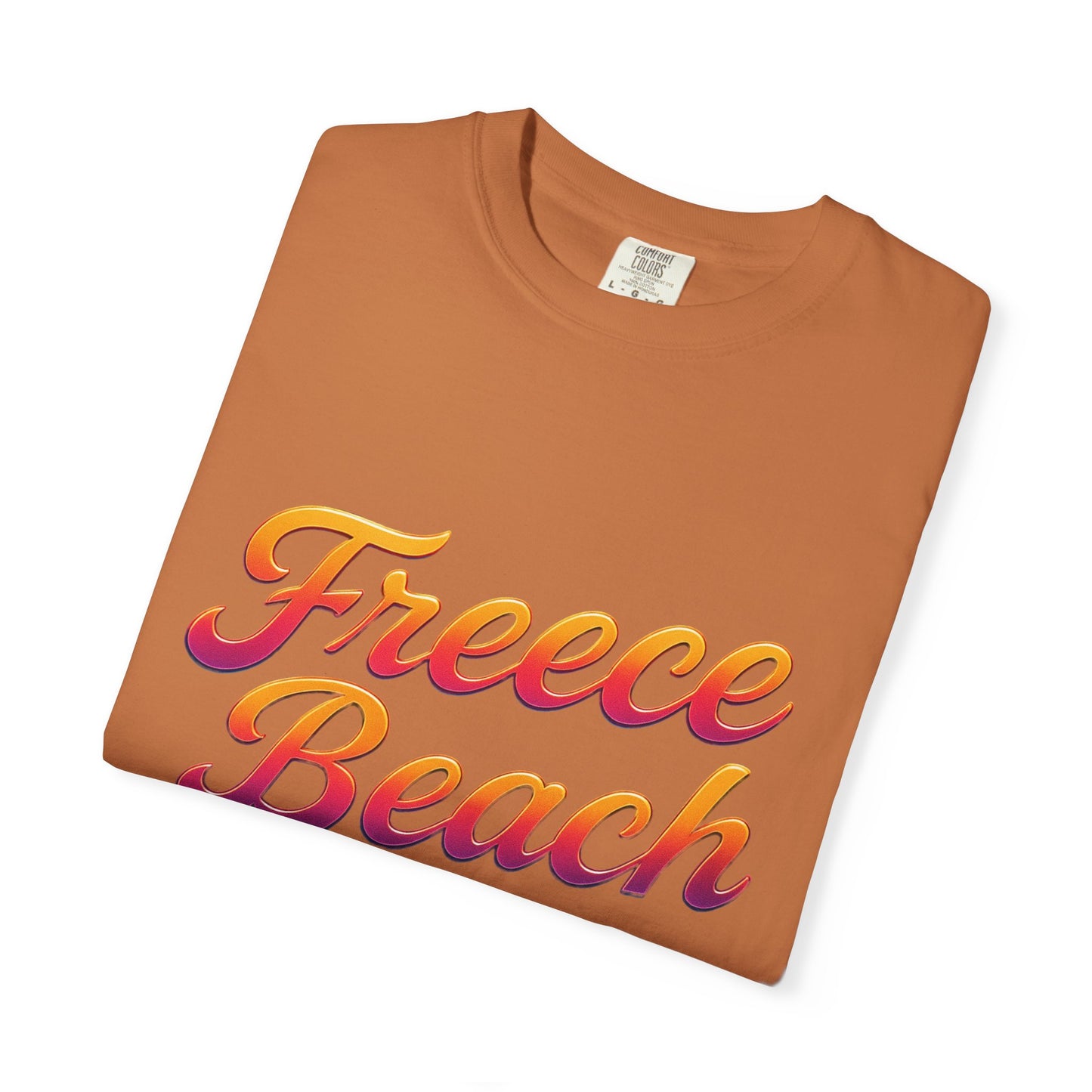 Freece Beach Graphic T‑Shirt — Neon Heat Logo Tee