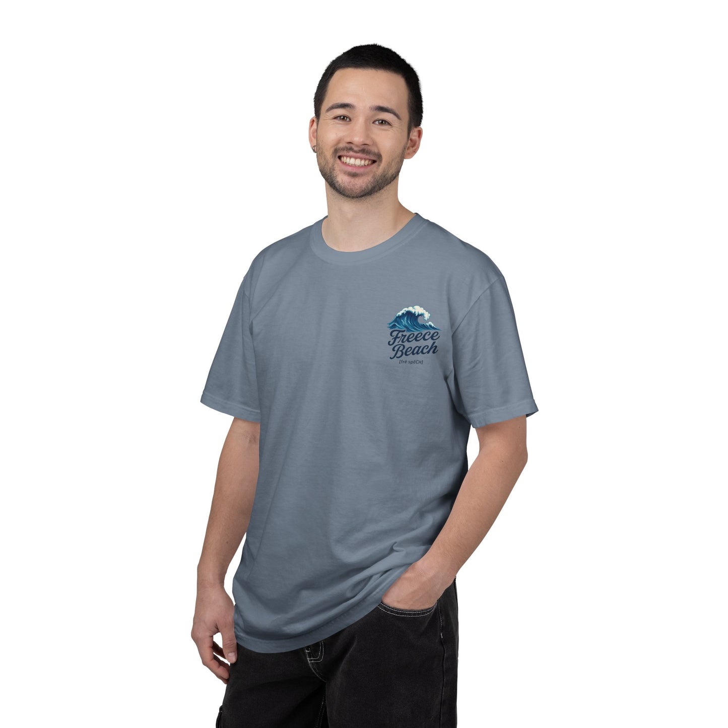 Freece Beach Graphic T‑Shirt — Coastal Wave Logo Tee