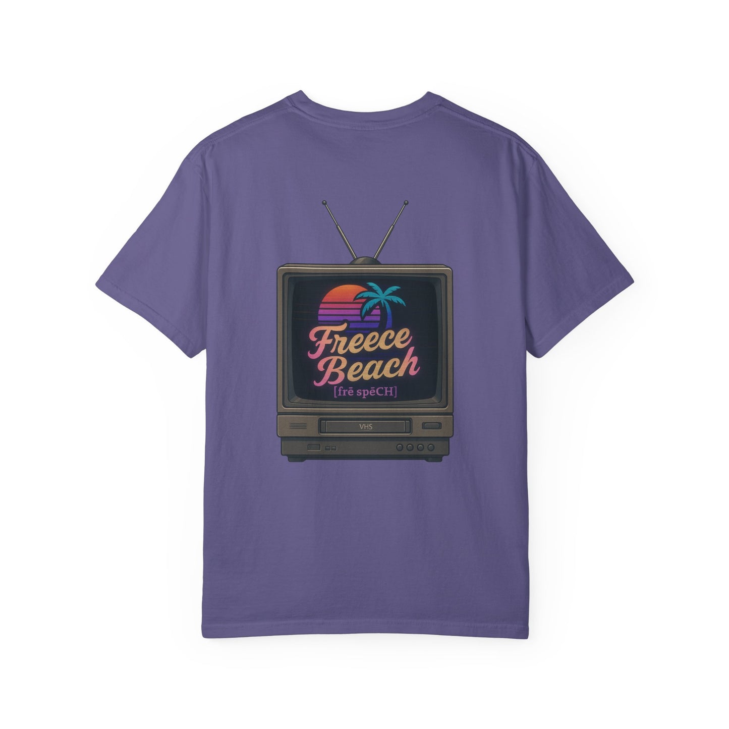 Freece Beach Graphic T-Shirt - Retro TV Logo Tee
