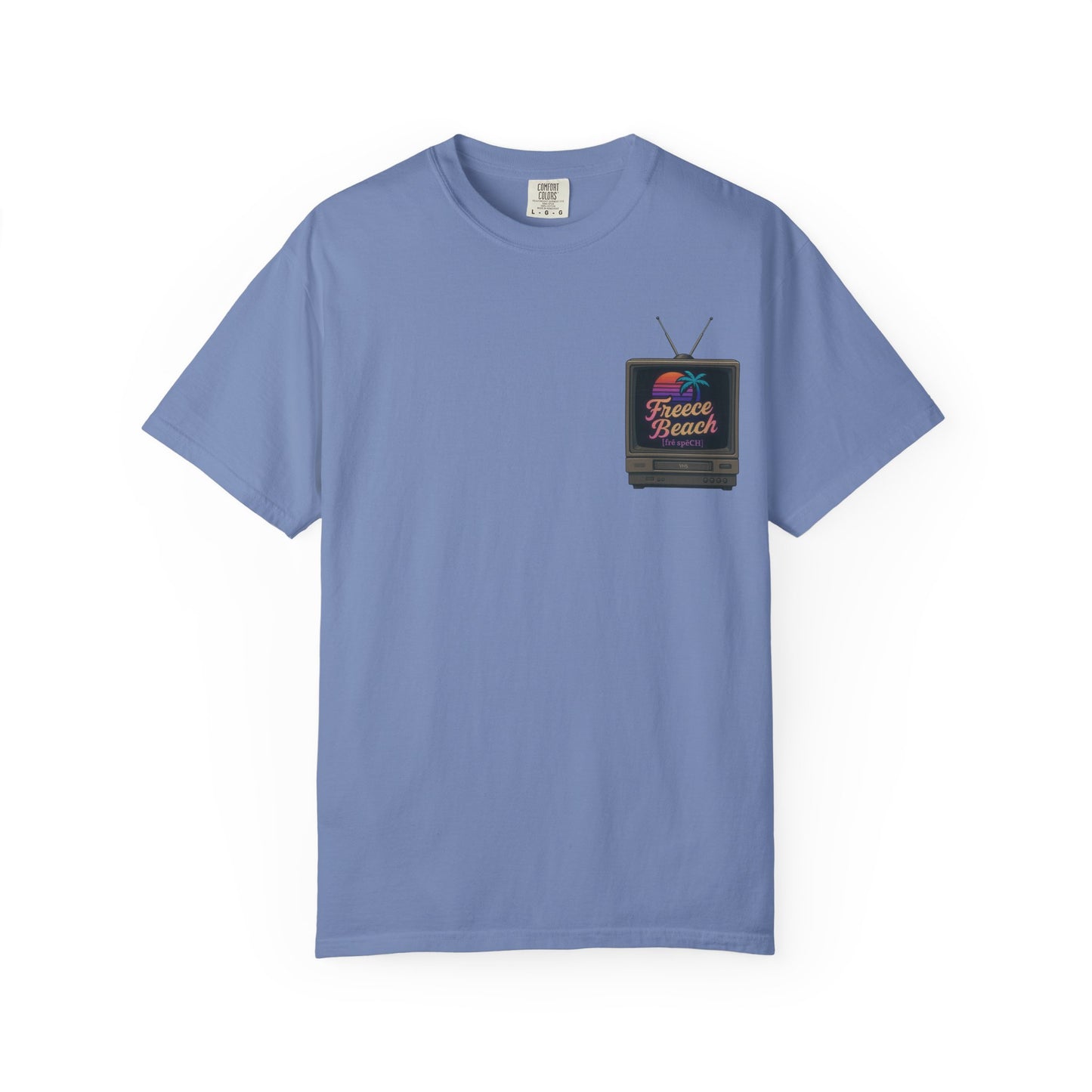 Freece Beach Graphic T-Shirt - Retro TV Logo Tee