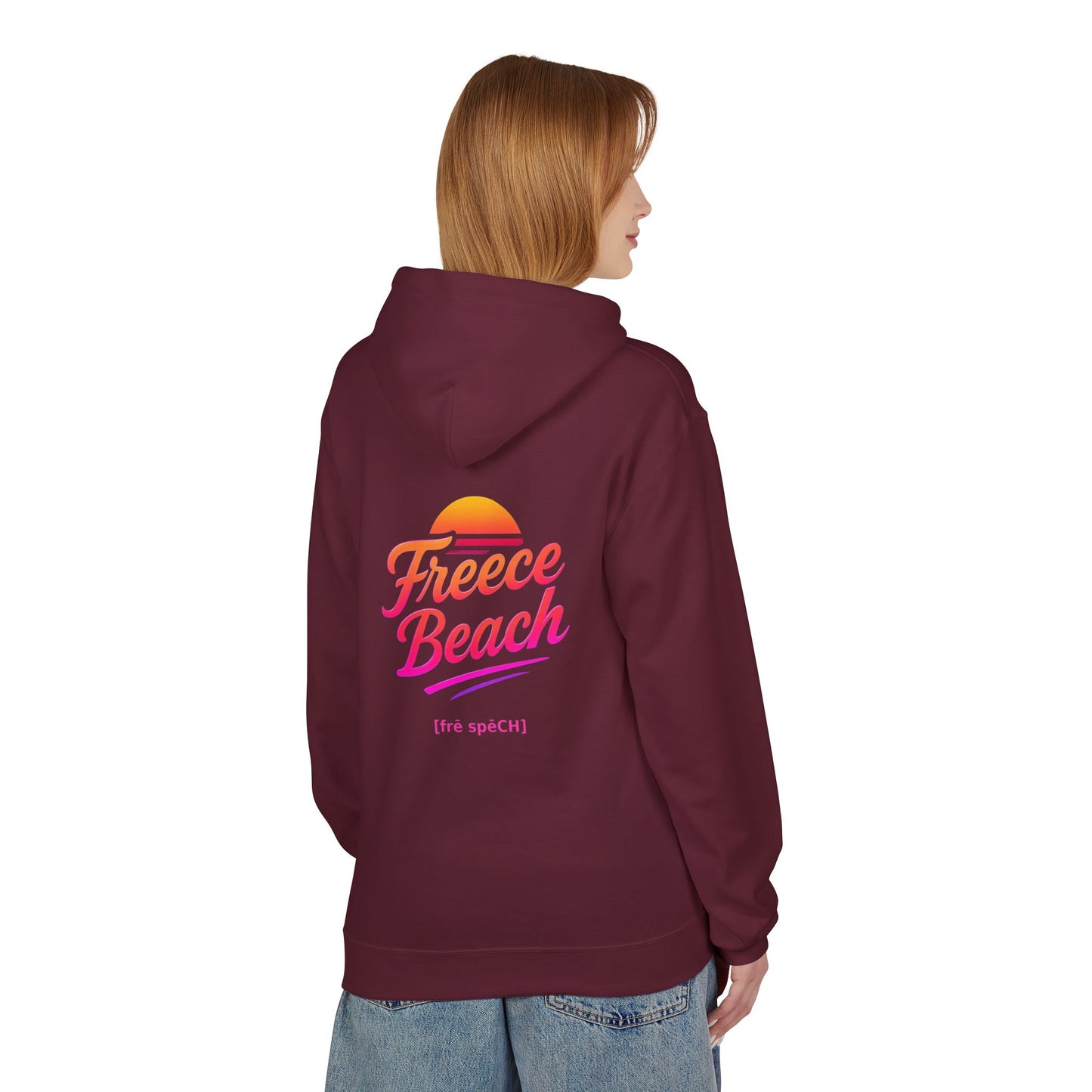 Freece Beach Hoodie - Warm Neon Logo Pullover