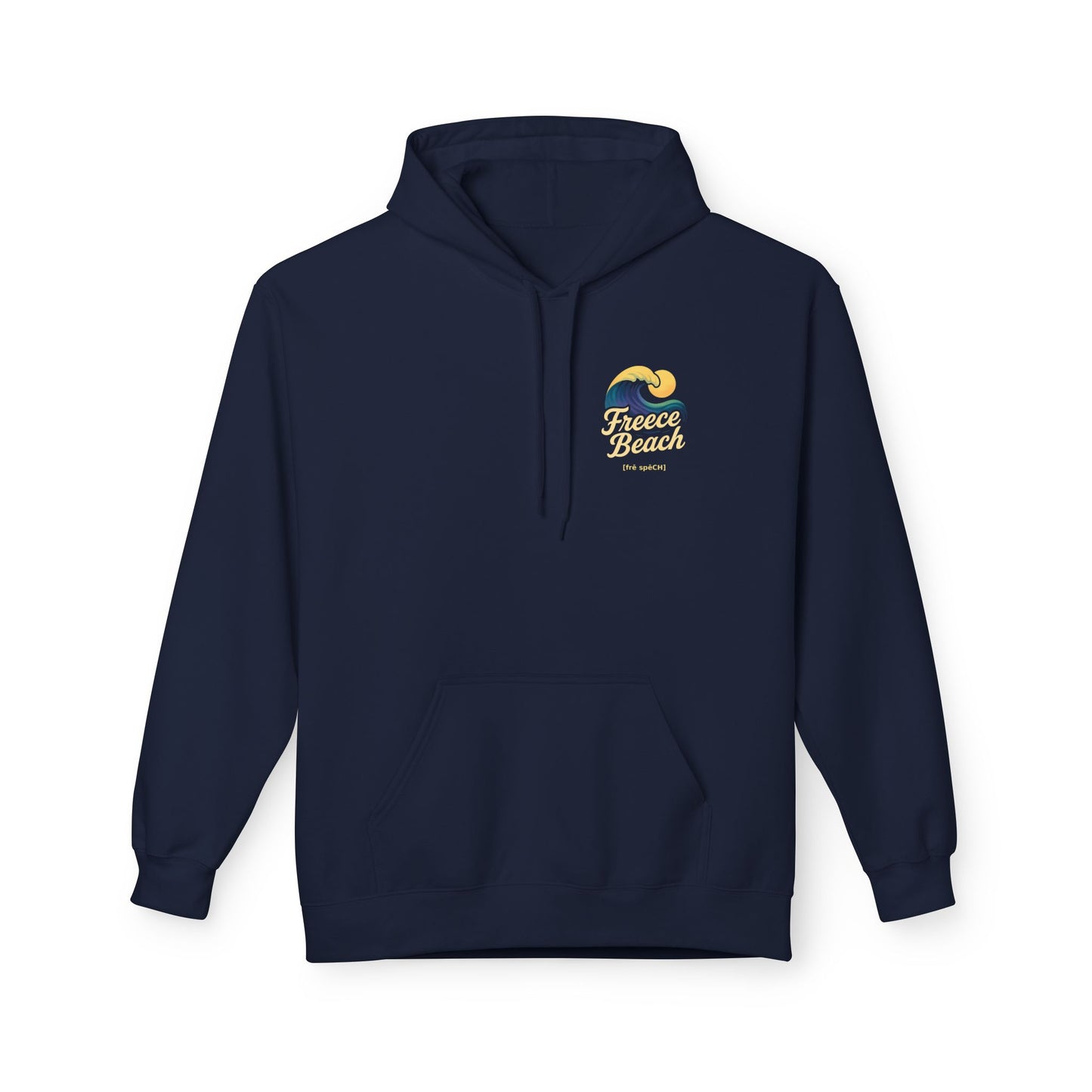 Freece Beach Hoodie - Midnight Wave Logo Pullover