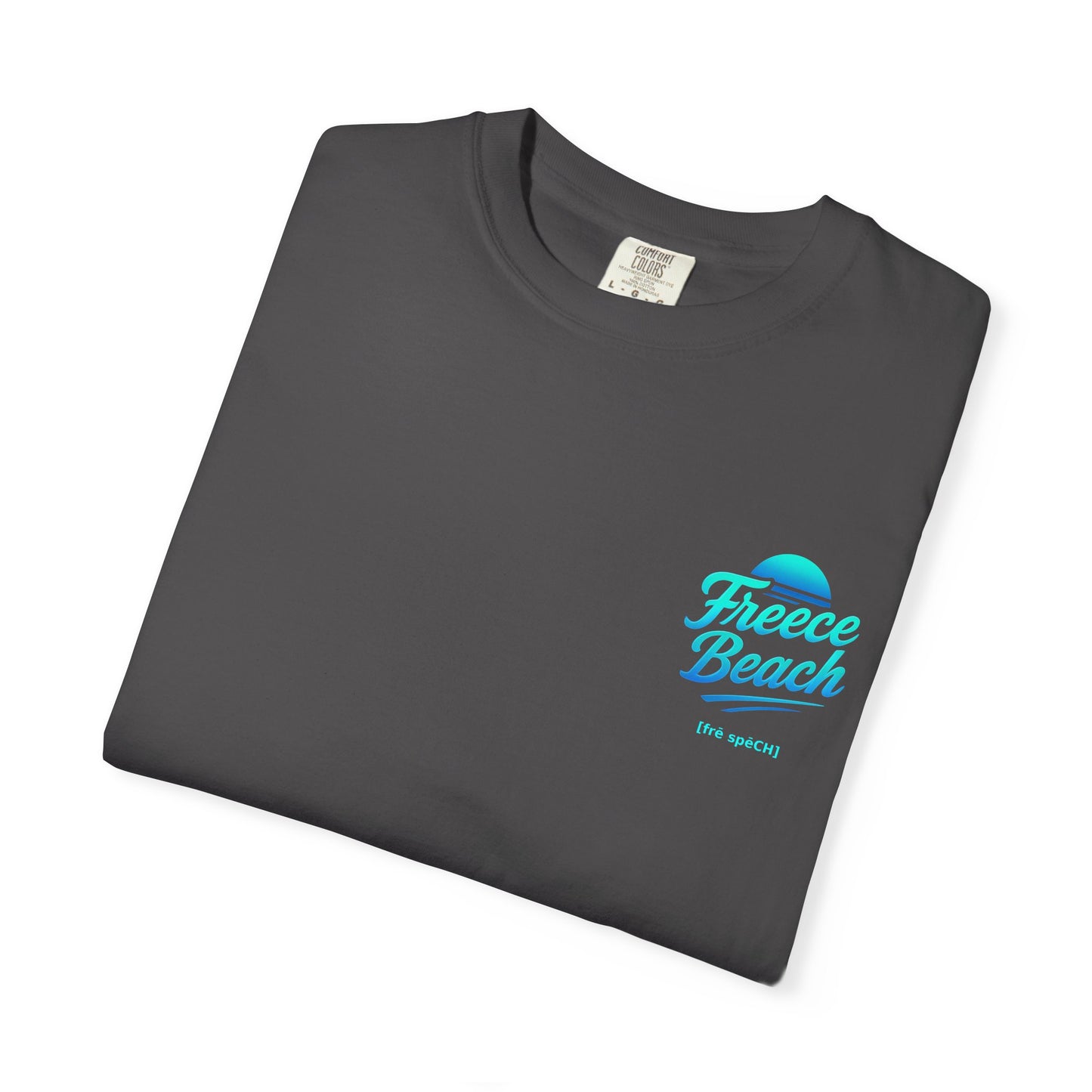 Freece Beach Graphic T-Shirt – Cool Neon Logo Tee