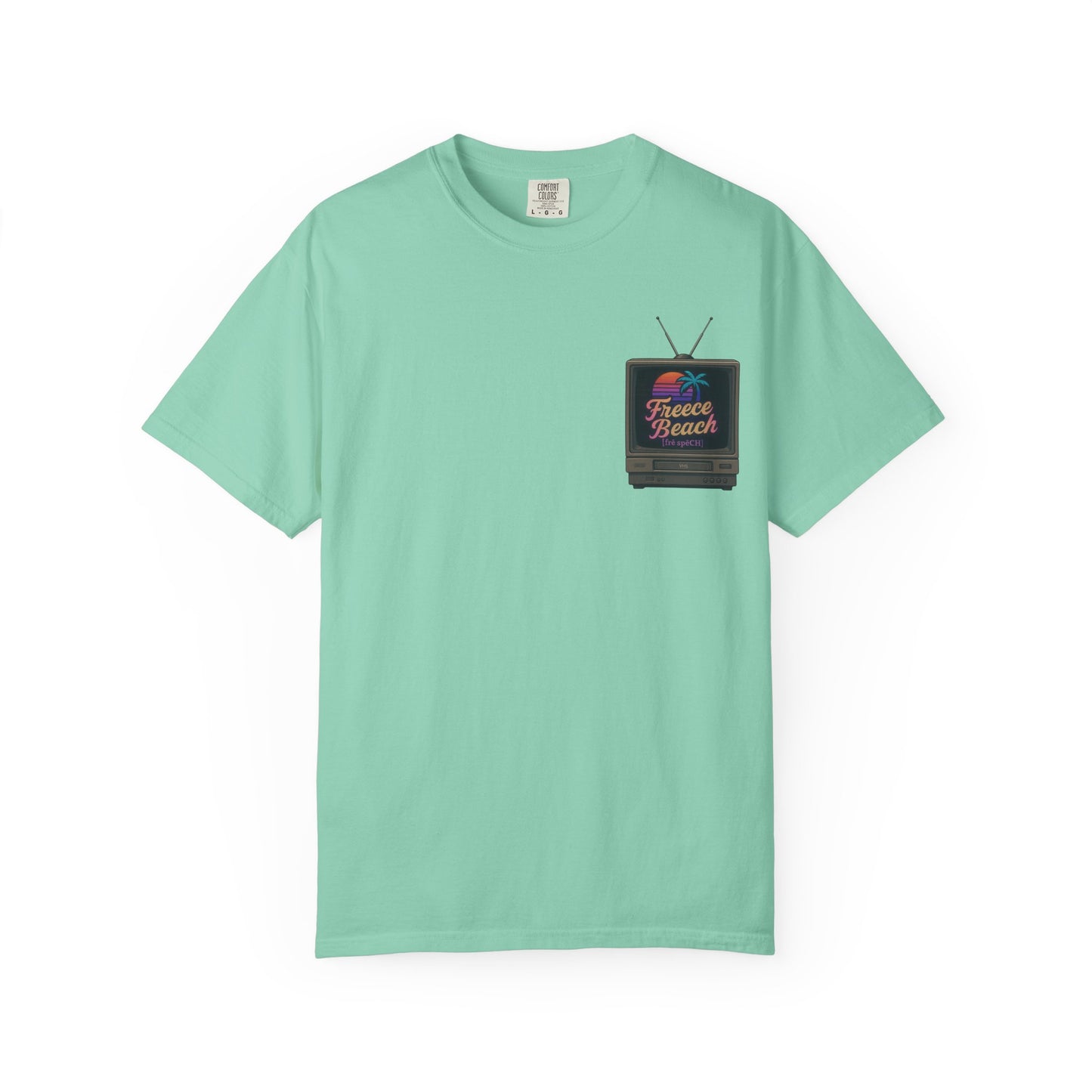 Freece Beach Graphic T-Shirt - Retro TV Logo Tee
