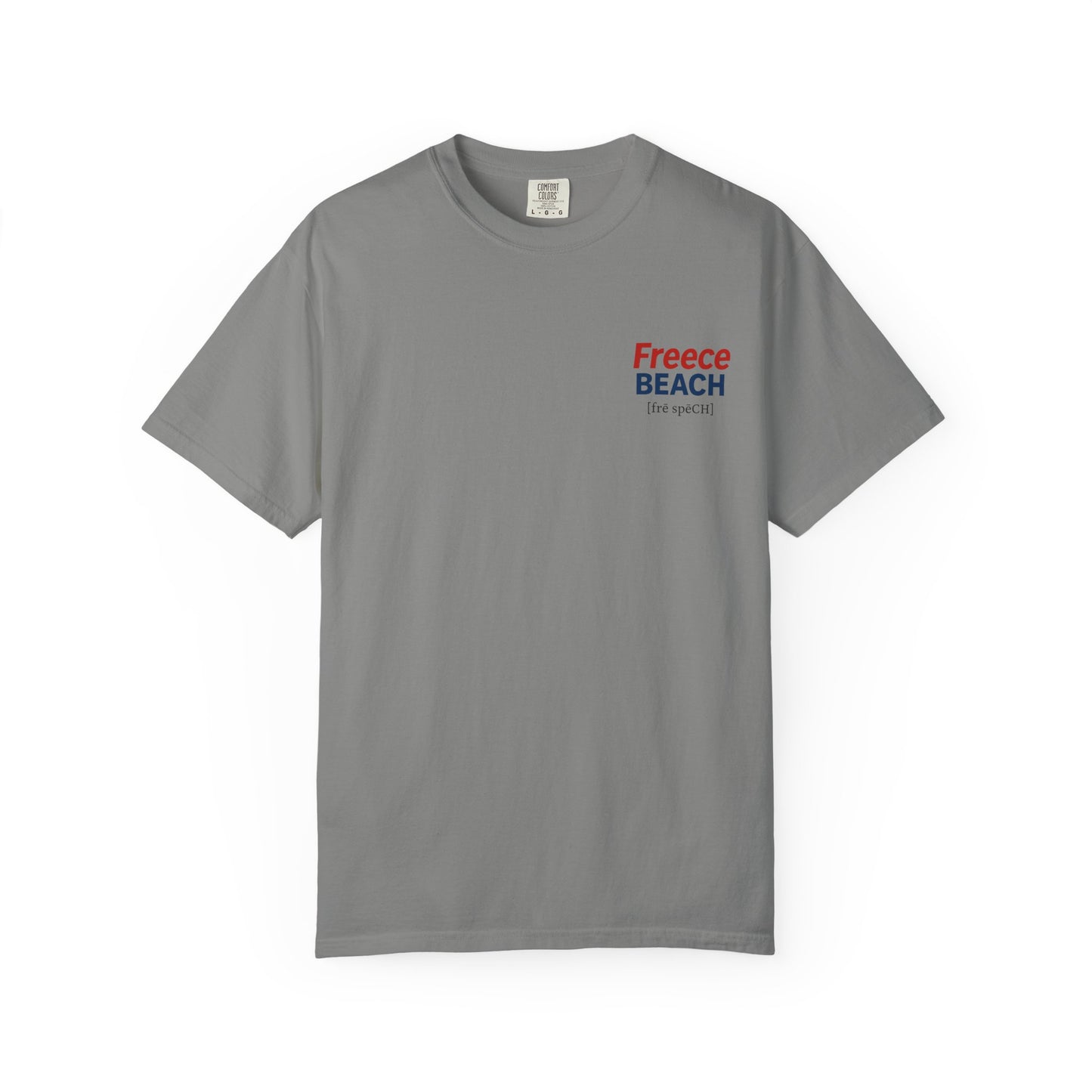 Freece Beach Graphic T-shirt - Bold Patriotic Logo