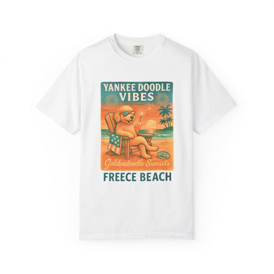 Freece Beach Goldendoodle Sunsets Tee