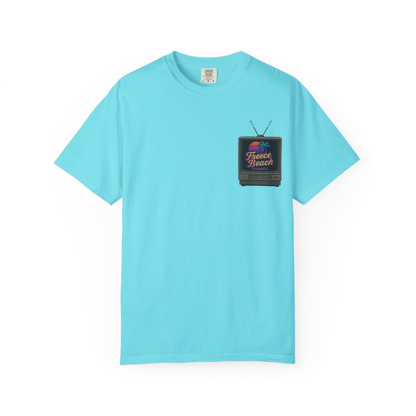 Freece Beach Graphic T-Shirt - Retro TV Logo Tee