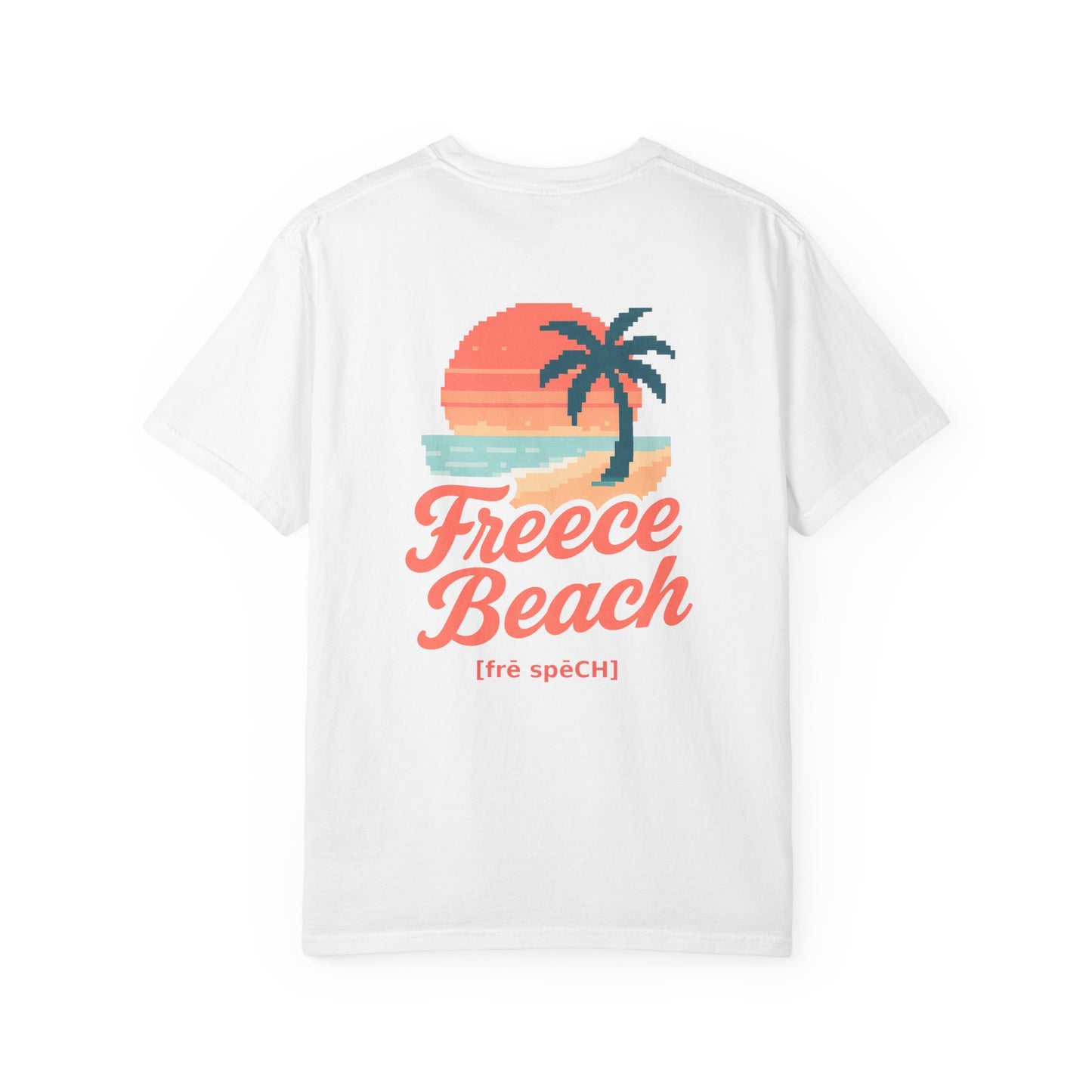 Freece Beach Graphic T-Shirt — Retro Palm Tree Logo Tee