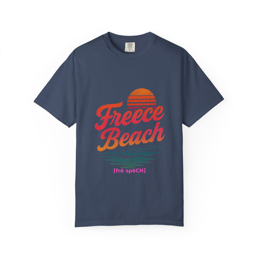 Sunset Fleece Beach Retro Vibe Tee