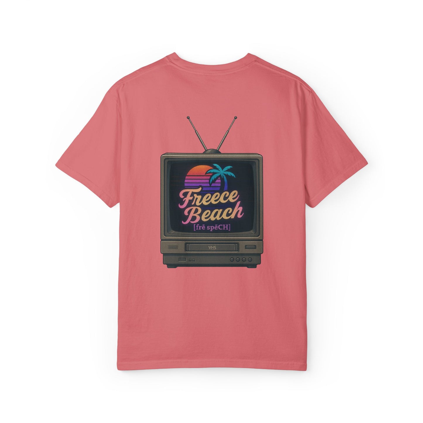 Freece Beach Graphic T-Shirt - Retro TV Logo Tee