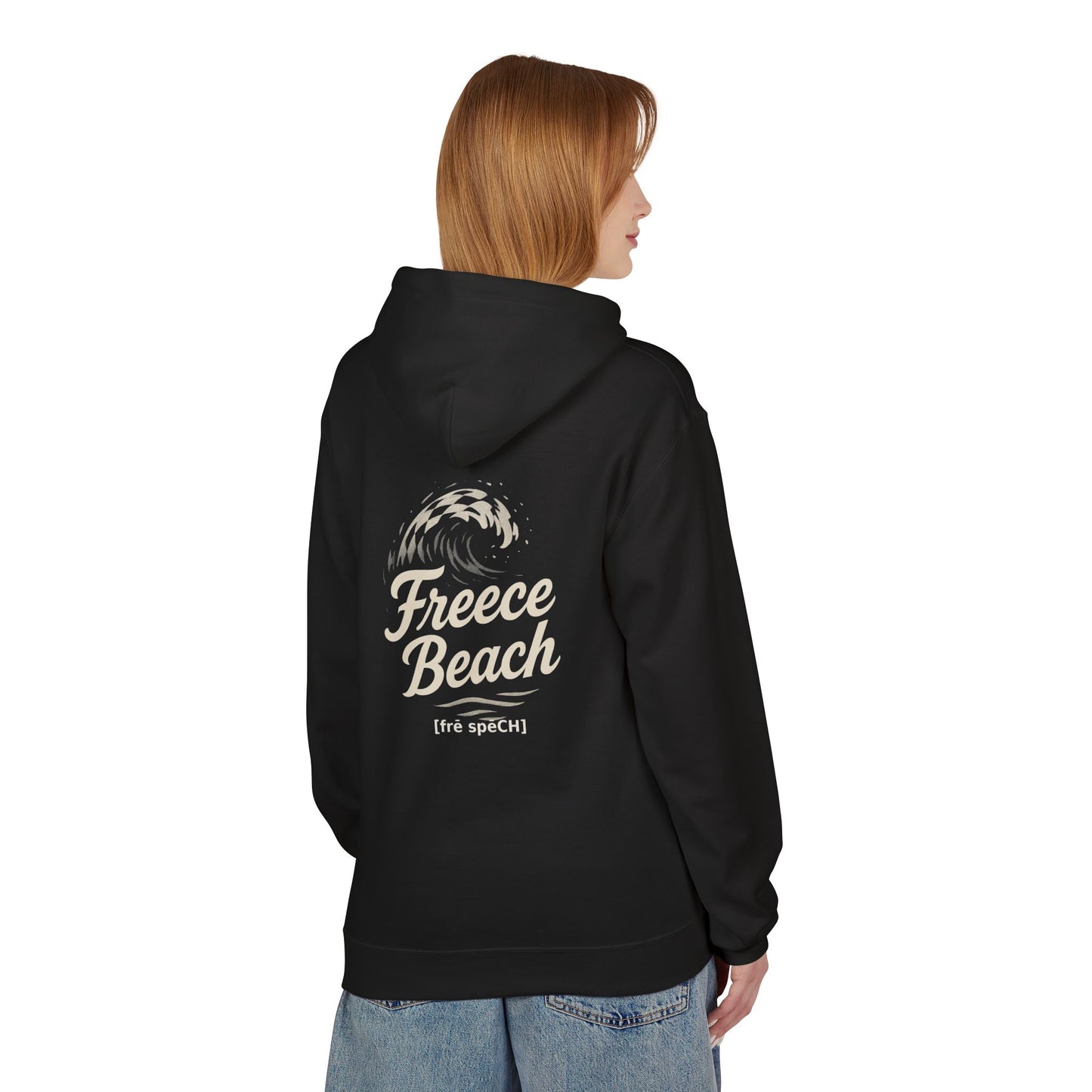 Freece Beach Hoodie - Checkered Wave Logo Pullover