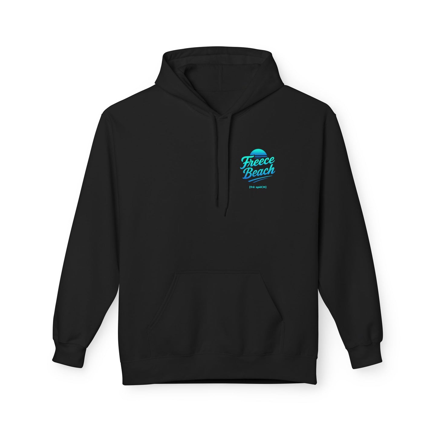Freece Beach Hoodie - Cool Neon Logo Pullover