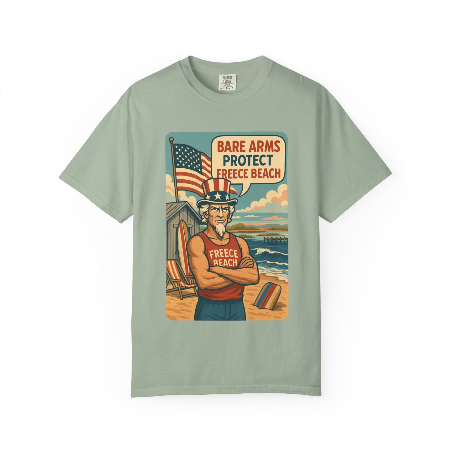 Freece Beach Graphic T-Shirt - Bare Arms