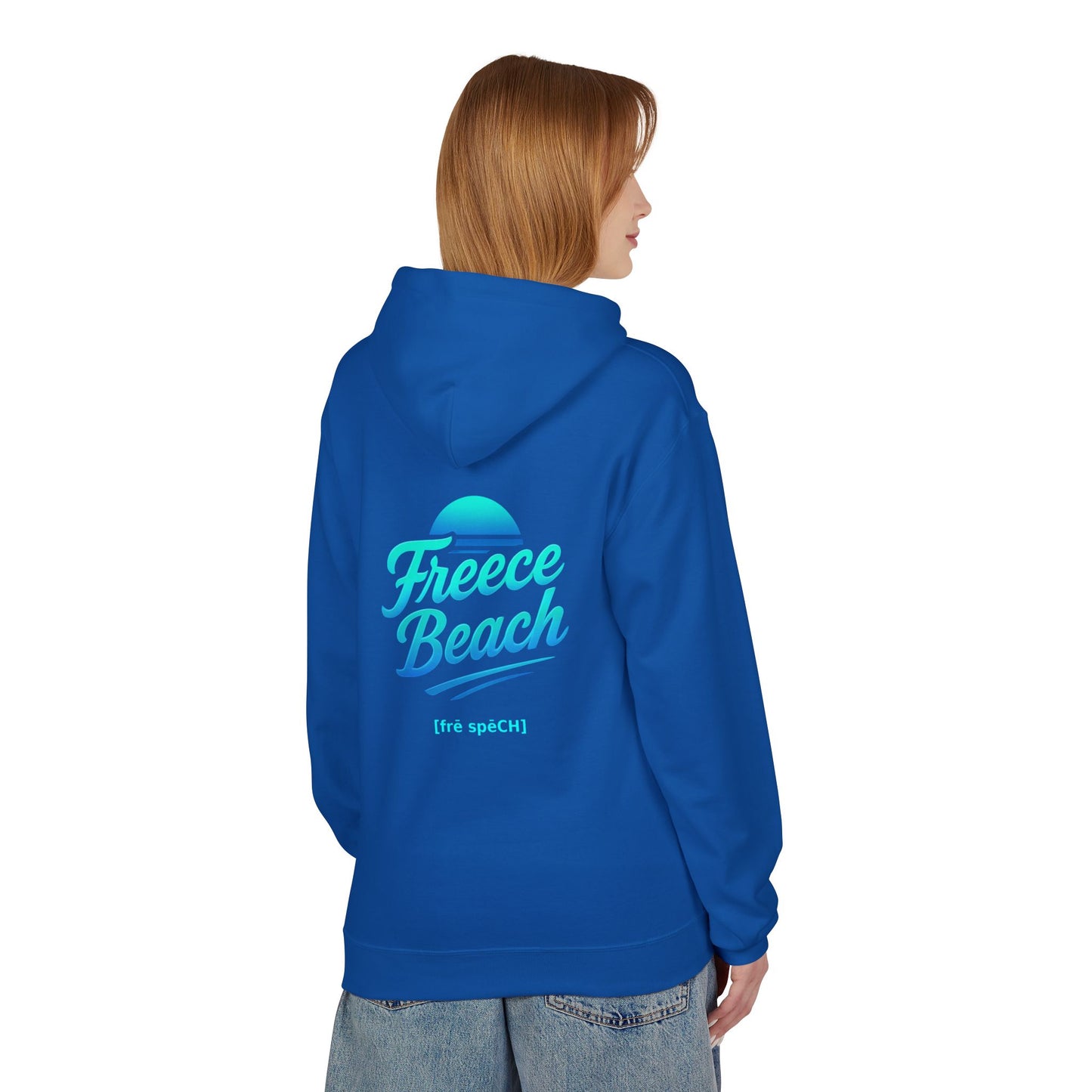 Freece Beach Hoodie - Cool Neon Logo Pullover