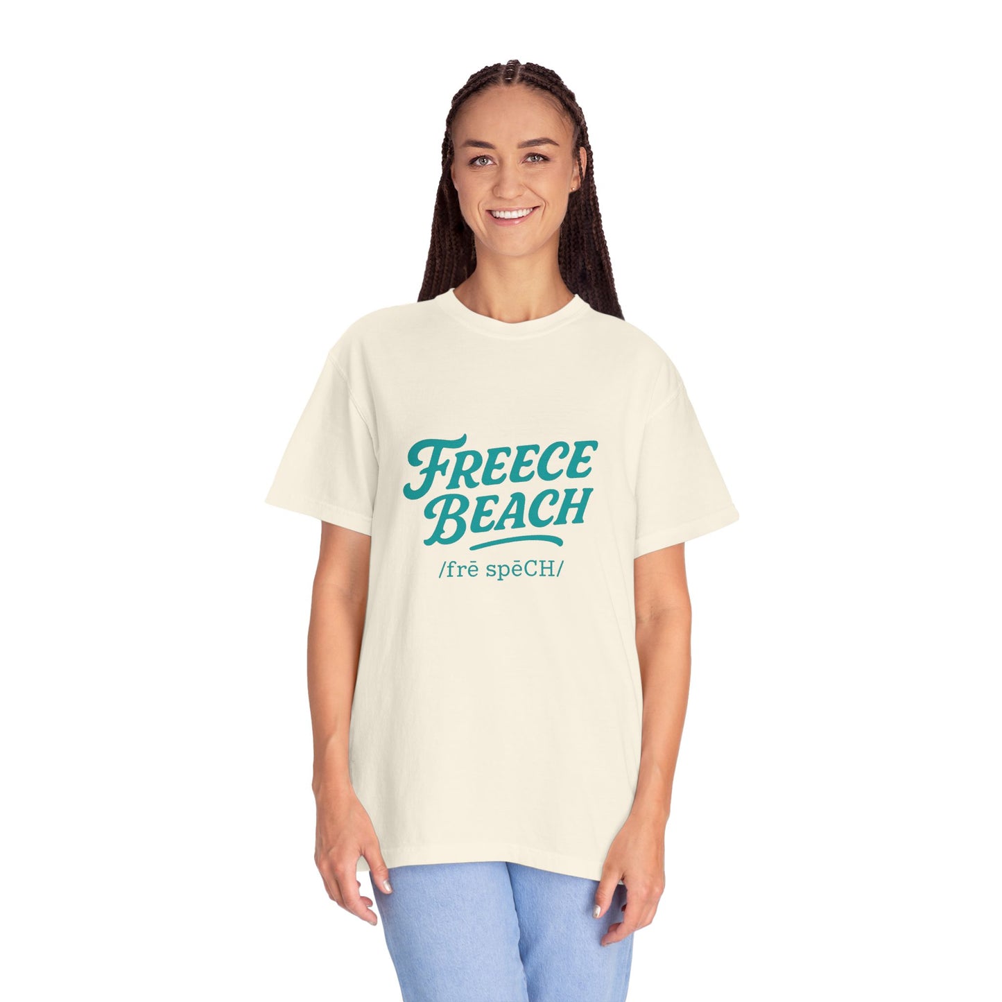 Freece Beach Graphic T-Shirt - Teal Logo Tee