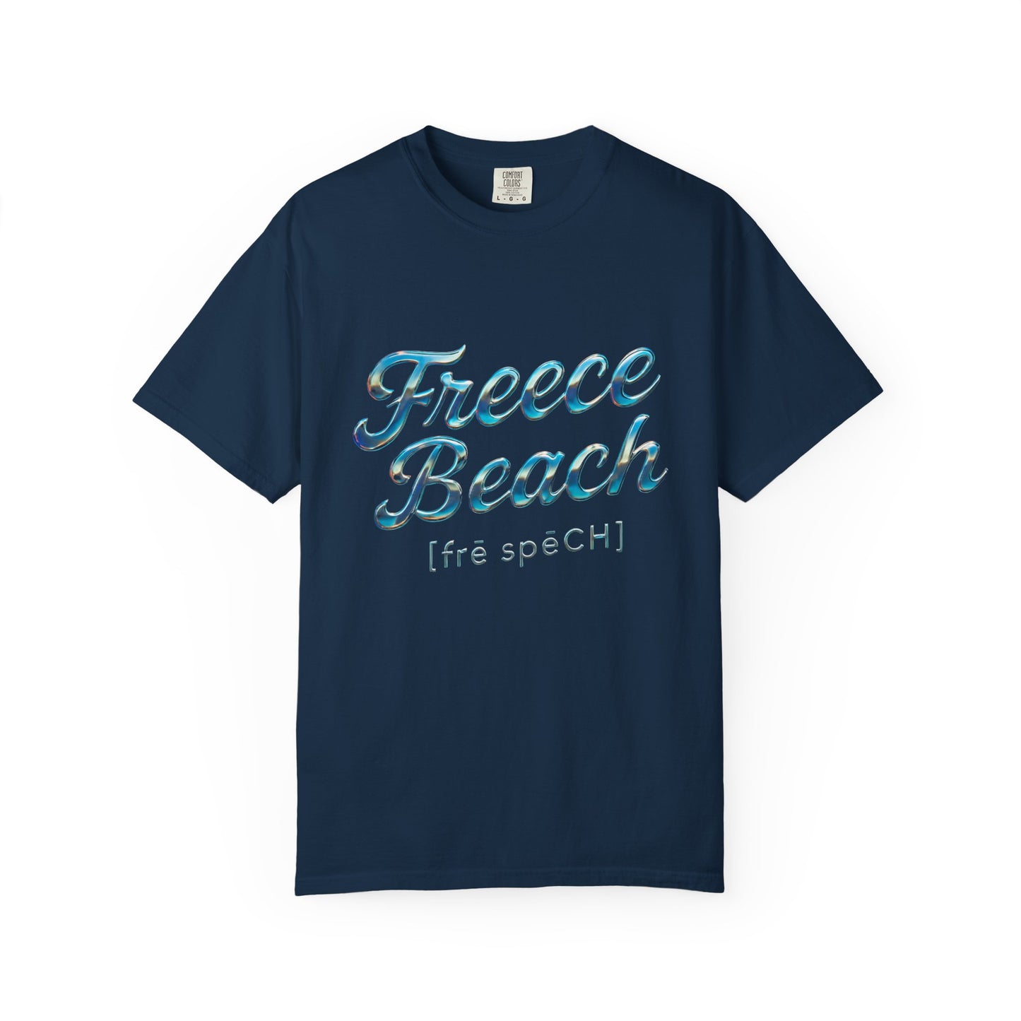 Freece Beach Graphic T-Shirt — Chrome Logo Tee