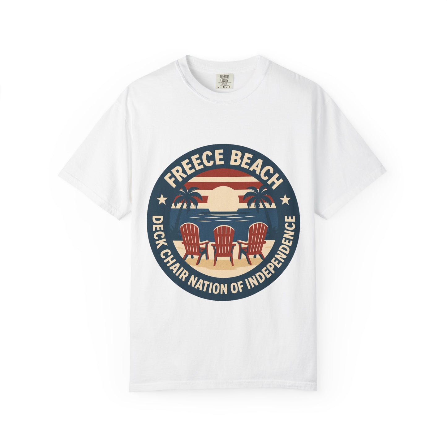 Freece Beach “Deck Chair Nation of Independence” Tee - Patriotic Edition